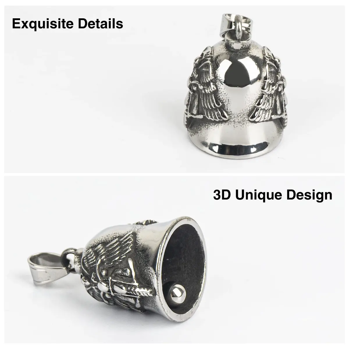 Omoojee Eagle Bell - Rider with Wings Design for Motorcycle & Bicycle Luck & Safe Drive - view 2