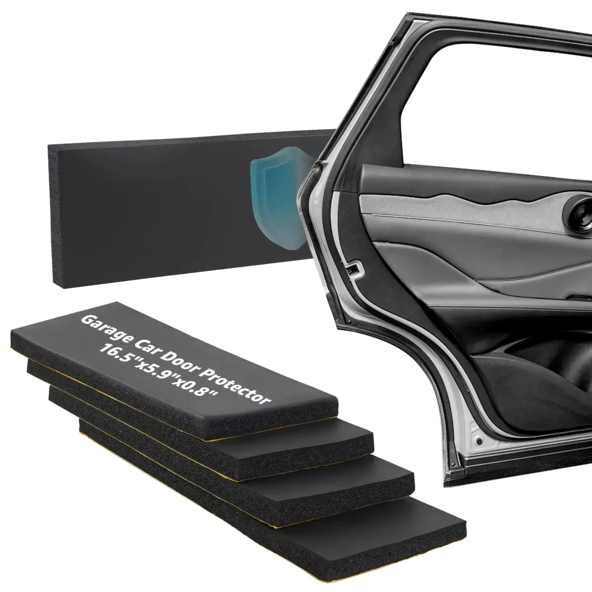 PICK FOR LIFE Garage Wall Protector 4 Pack 42cm (16.5") x 13.4cm (5.3") x 2cm (0.8") | Protects Car Doors from Scratches & Dents - main product image
