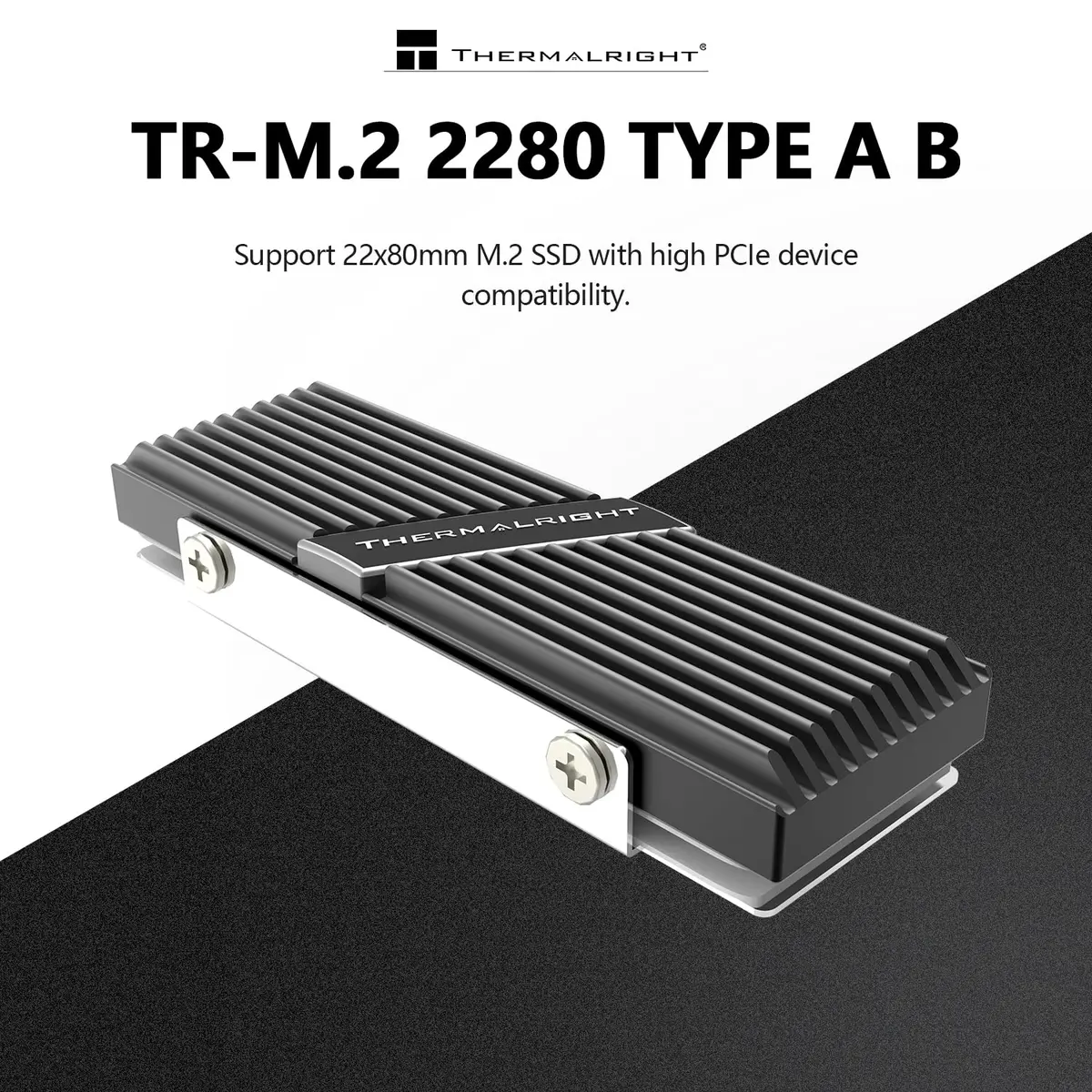 Thermalright TR-M.2 2280 Heatsink for SSD Cooling | Aluminum, High Performance, Black - view 2