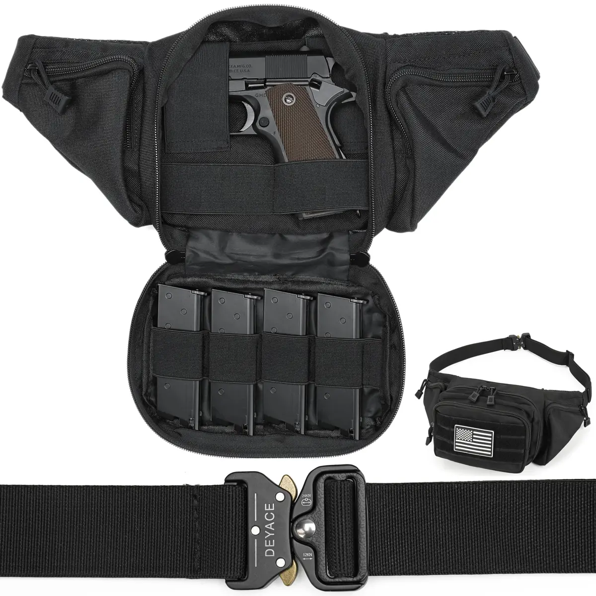 DEYACE Concealed Carry Tactical Fanny Pack for Men | Quick-Release Metal Buckle, Water-Resistant, 1 Pack - main product image