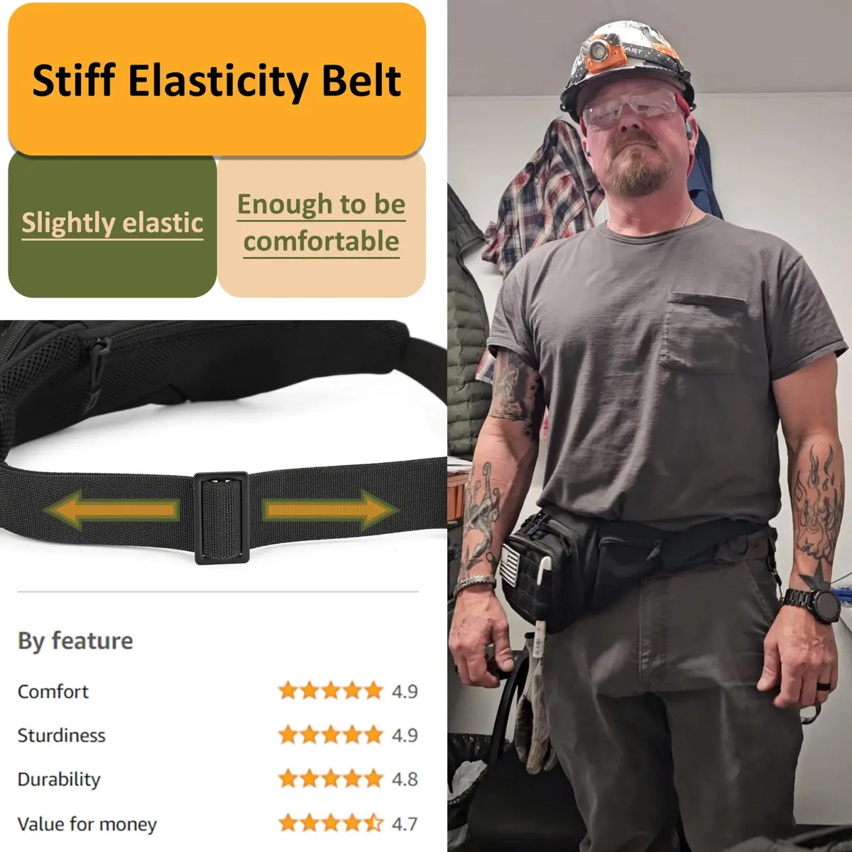 DEYACE Concealed Carry Tactical Fanny Pack for Men | Quick-Release Metal Buckle, Water-Resistant, 1 Pack - view 5