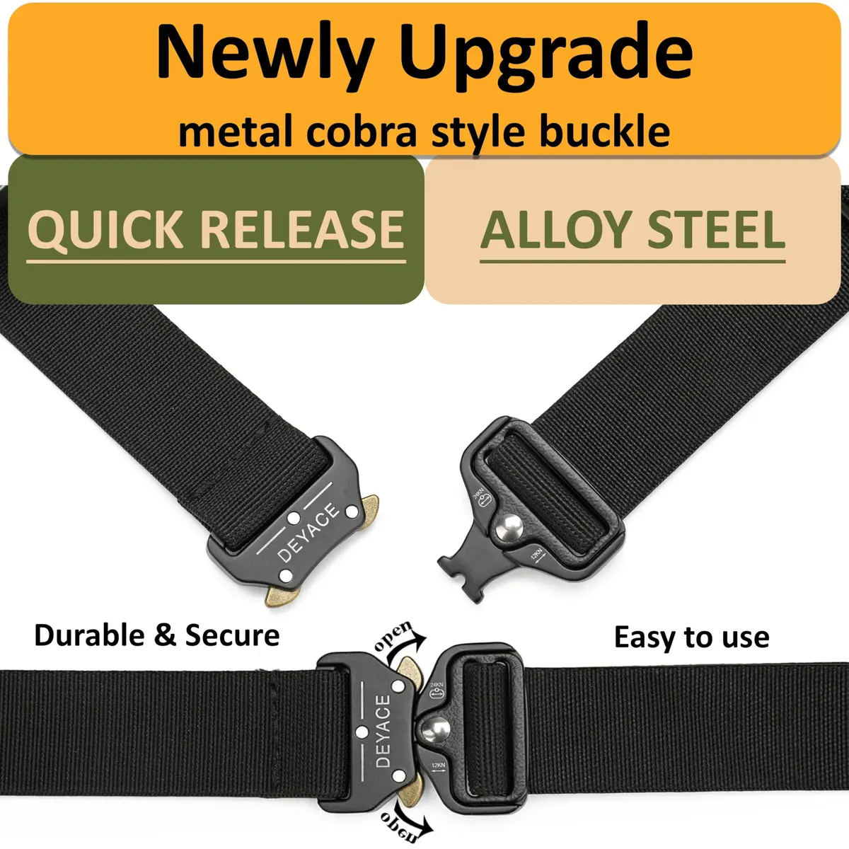 DEYACE Concealed Carry Tactical Fanny Pack for Men | Quick-Release Metal Buckle, Water-Resistant, 1 Pack - view 4
