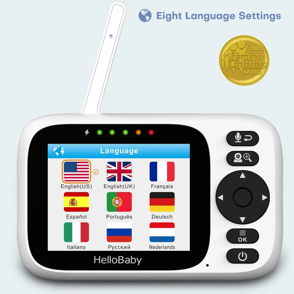 HelloBaby Baby Monitor No WiFi with 3.2 Inch Screen, Pan Tilt Zoom Camera | Secure 1000ft FHSS Wireless Connection - view 9
