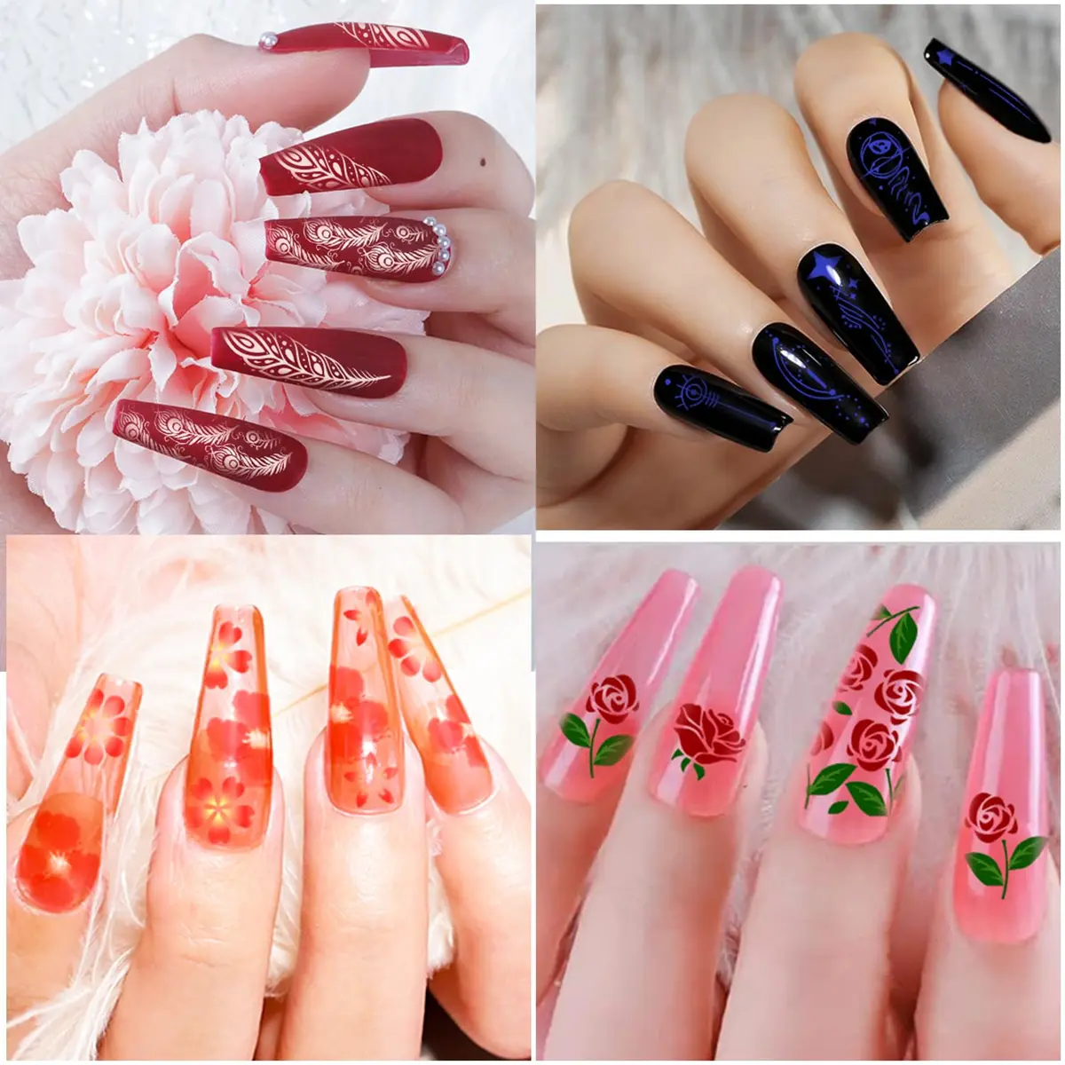 Biutee 15PCS Nail Stamping Plates Set with Silicone Stamper & Scraper | Professional DIY Manicure Tool Kit - view 9