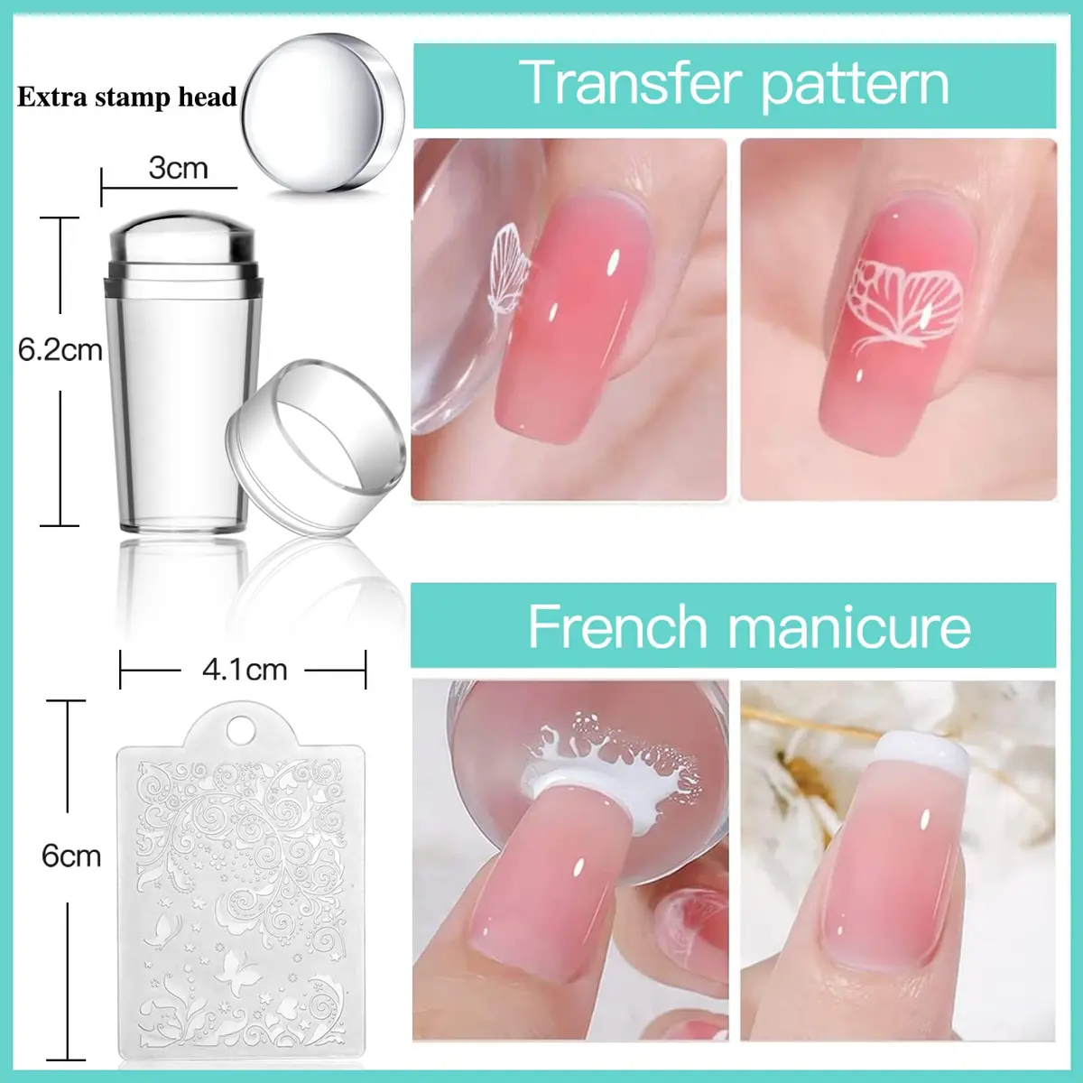 Biutee 15PCS Nail Stamping Plates Set with Silicone Stamper & Scraper | Professional DIY Manicure Tool Kit - view 3