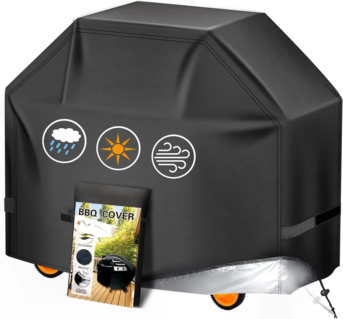 Aoretic 48 inch Grill Cover | Waterproof, Anti-UV, Windproof for Outdoor Grills - main product image