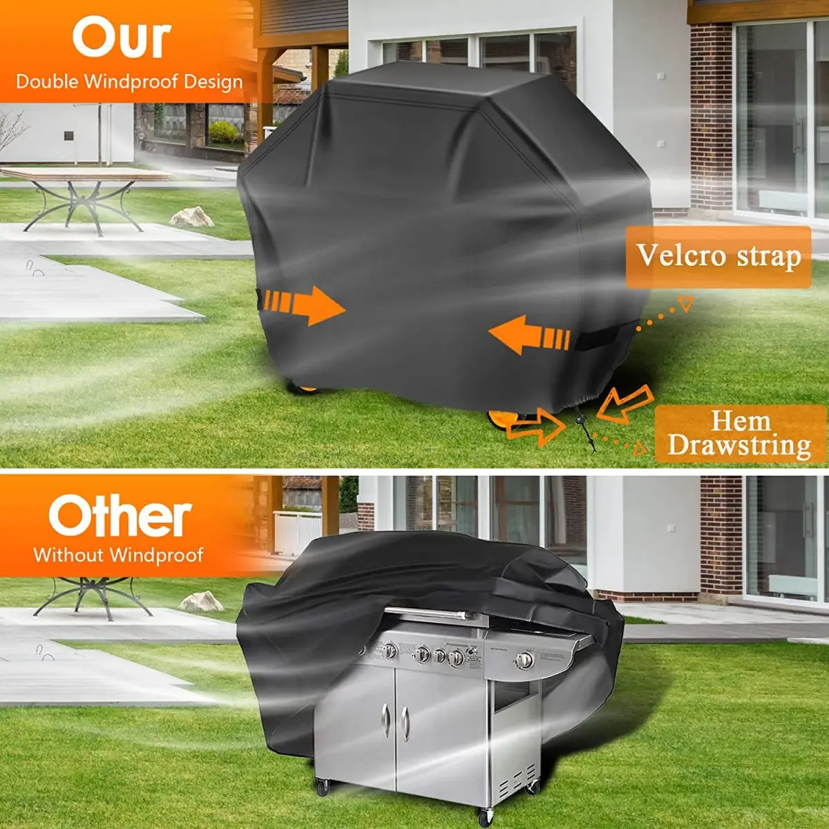 Aoretic 48 inch Grill Cover | Waterproof, Anti-UV, Windproof for Outdoor Grills - view 4