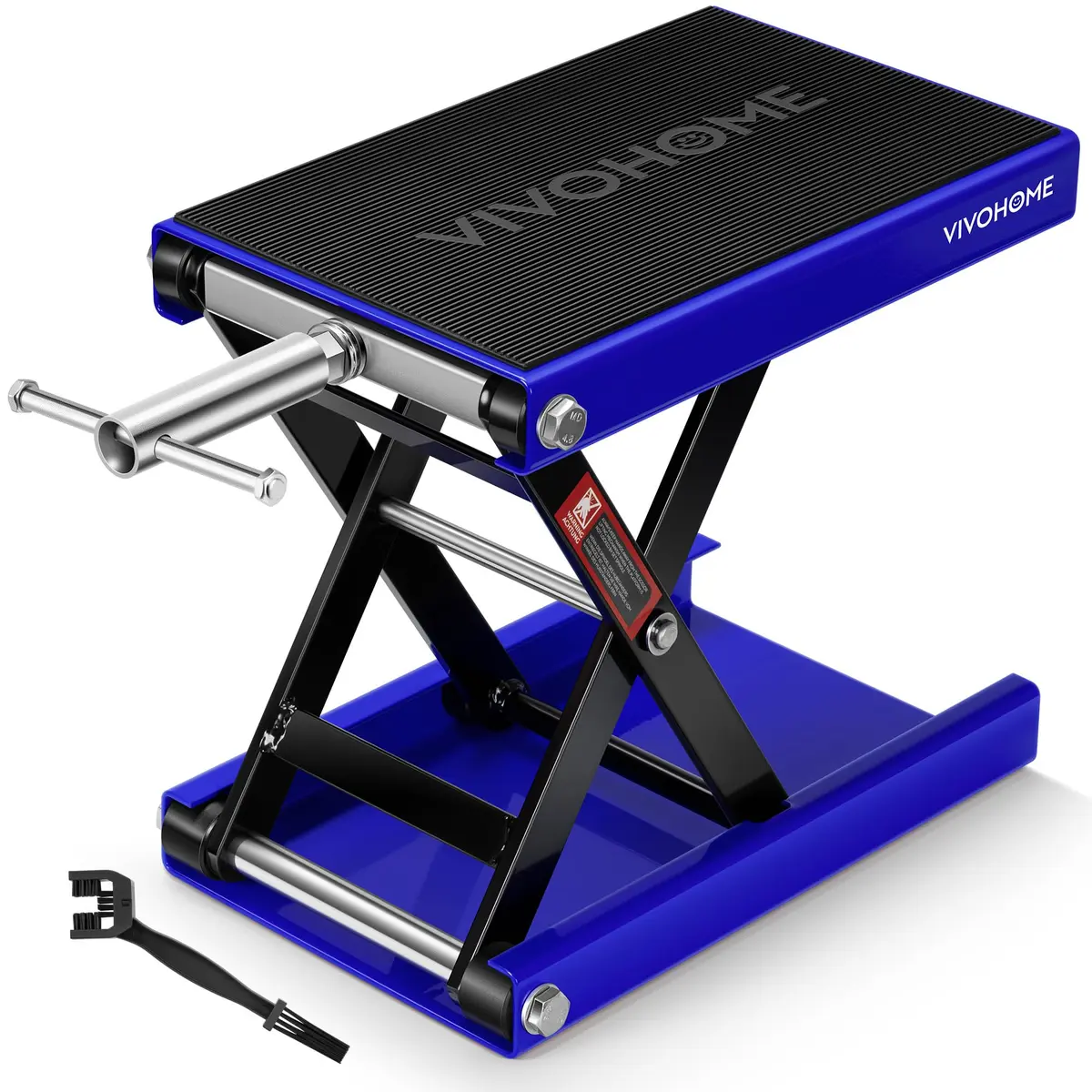 VIVOHOME 1100 LBS Motorcycle Lift Scissor Jack | Wide Deck Hoist Stand, Blue - main product image