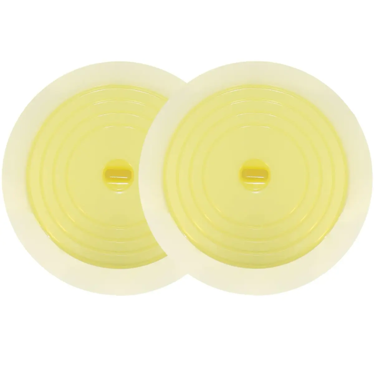 V-TOP 6 inch Yellow Transparent Silicone Tub Stopper - 2 Pack Drain Plug for Universal Fit - main product image
