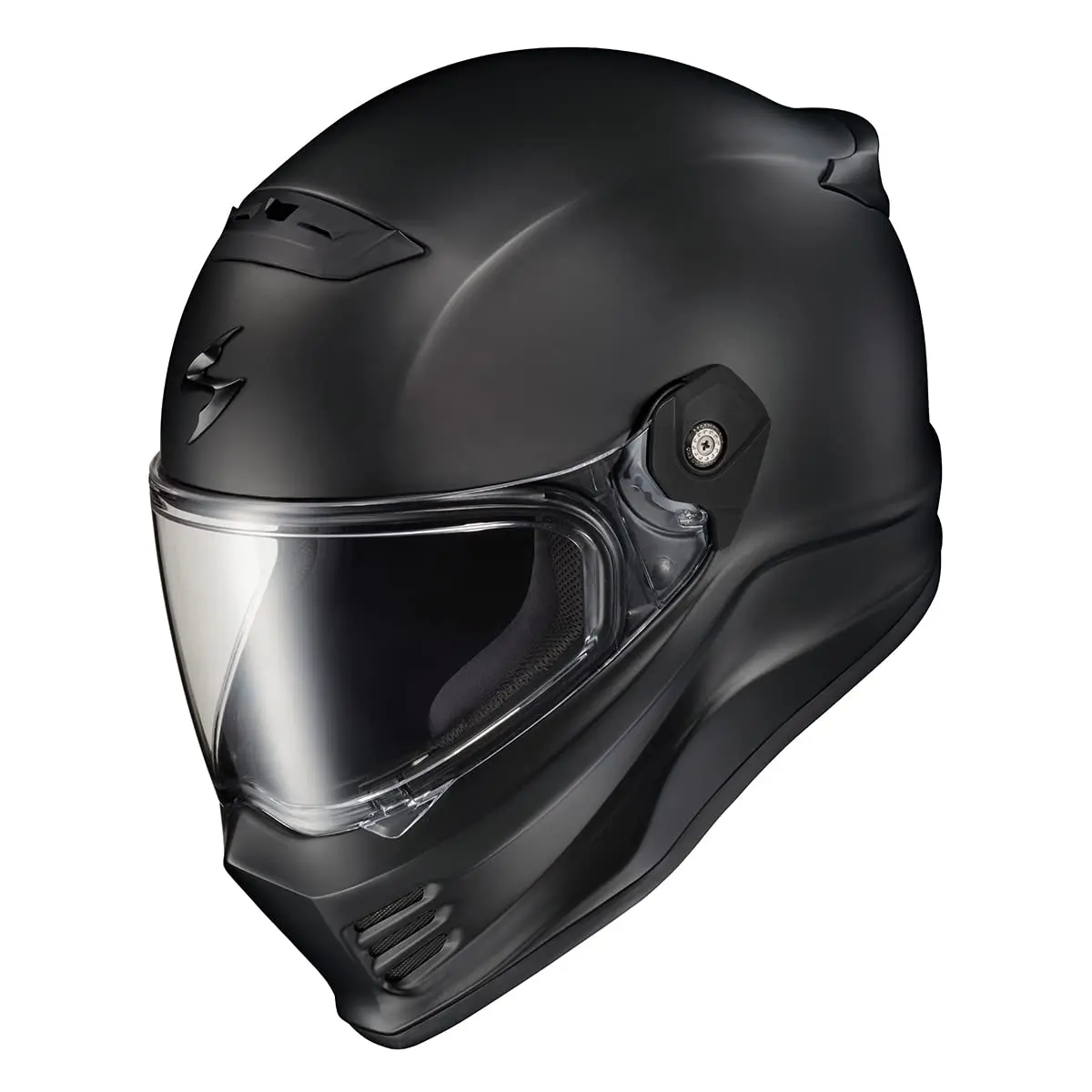 ScorpionEXO Covert FX Full Face Helmet Solid (Matte Black - Large) | Impact-Absorbing Fiberglass Shell & Aerodynamic Design - view 5
