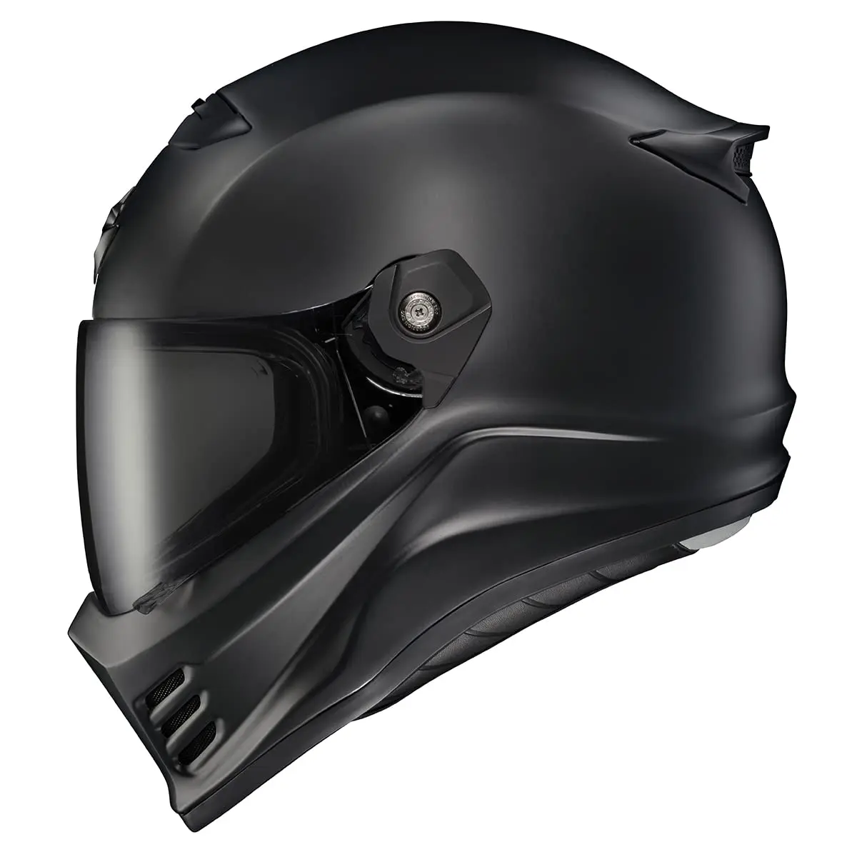 ScorpionEXO Covert FX Full Face Helmet Solid (Matte Black - Large) | Impact-Absorbing Fiberglass Shell & Aerodynamic Design - main product image