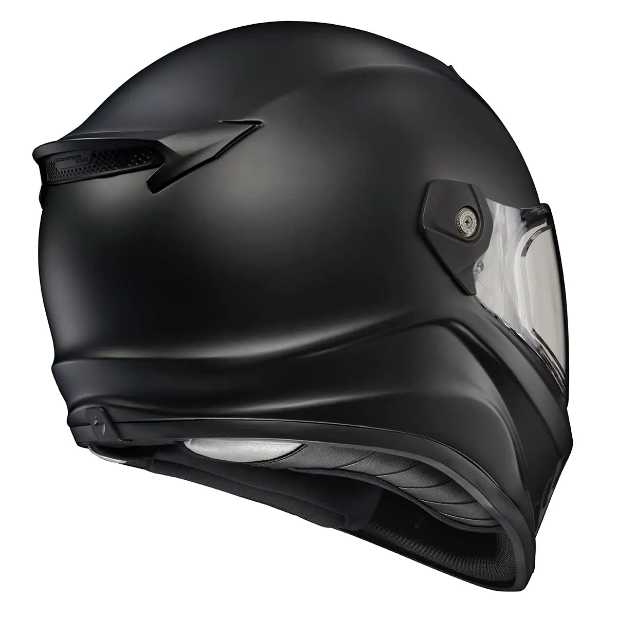ScorpionEXO Covert FX Full Face Helmet Solid (Matte Black - Large) | Impact-Absorbing Fiberglass Shell & Aerodynamic Design - view 8