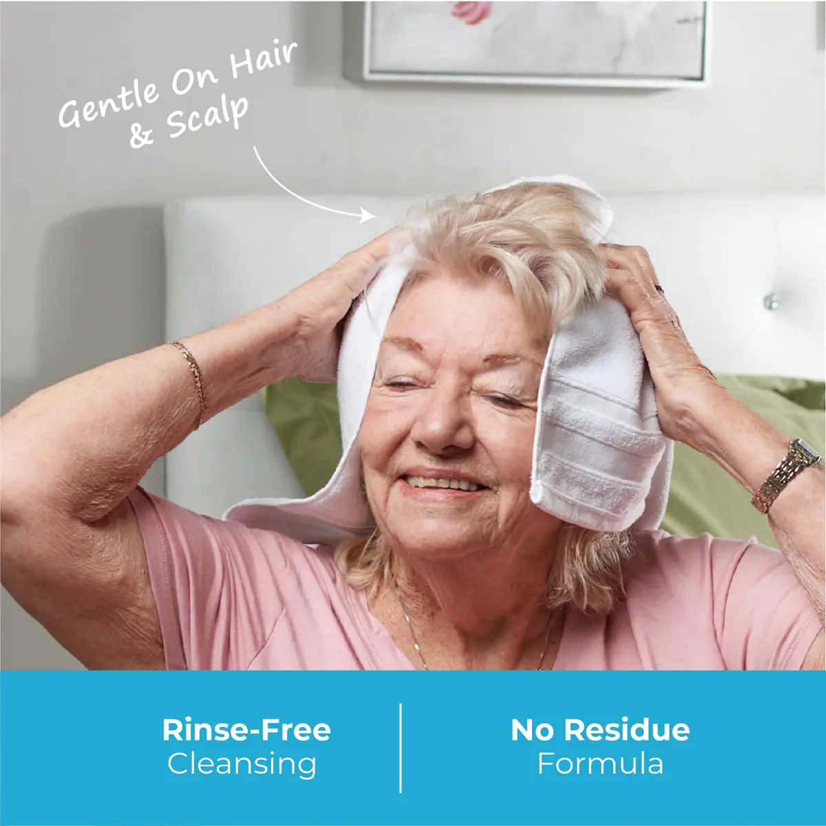 Scrubzz Rinse-Free Shampoo Caps 12 Pack | Waterless Hair Wash for Elderly & Bedridden - view 4