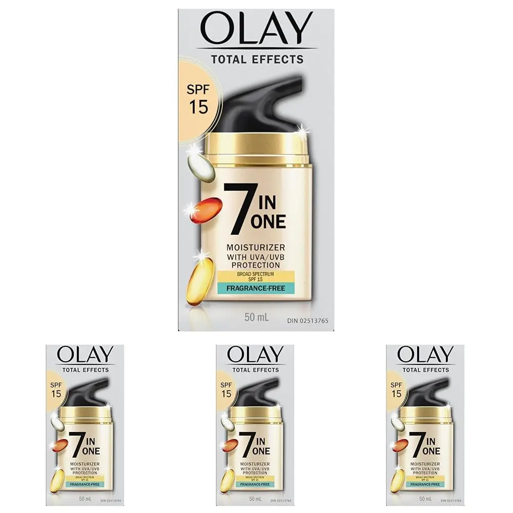 Olay Total Effects 7 in 1 Fragrance Free Moisturizer 1.7 oz (Pack of 4) · SPF 15, Anti-Aging, Oil-Free, Quick Absorbing - main product image