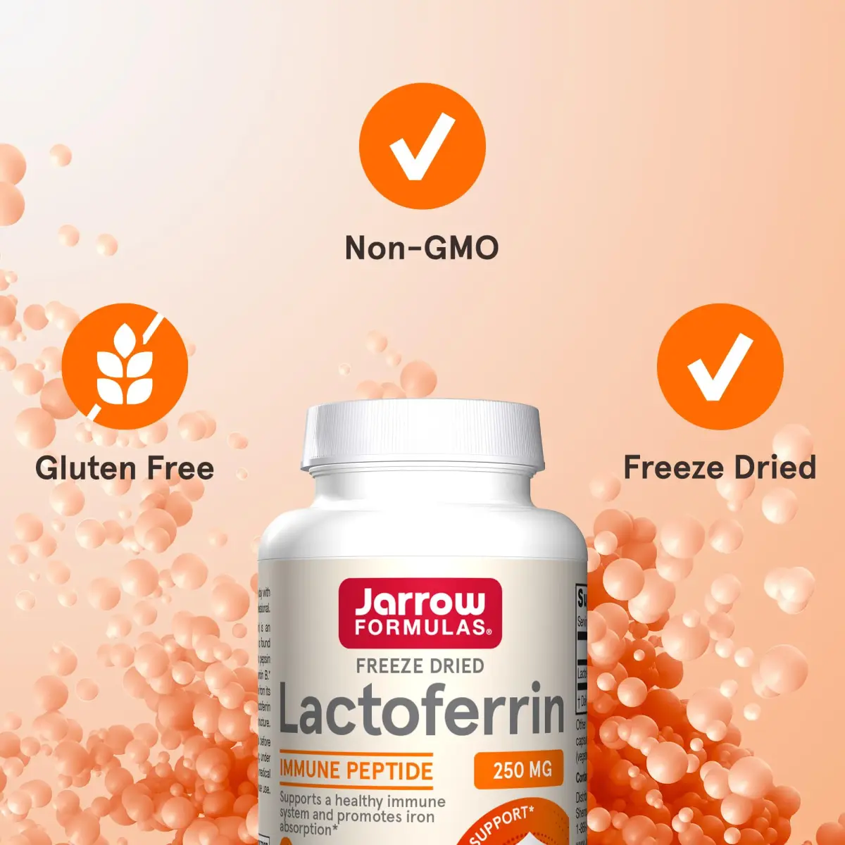Jarrow Formulas Lactoferrin Capsules 250 mg (30 Count) | Immune Support & Iron Absorption - view 5