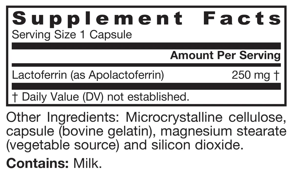 Jarrow Formulas Lactoferrin Capsules 250 mg (30 Count) | Immune Support & Iron Absorption - view 9