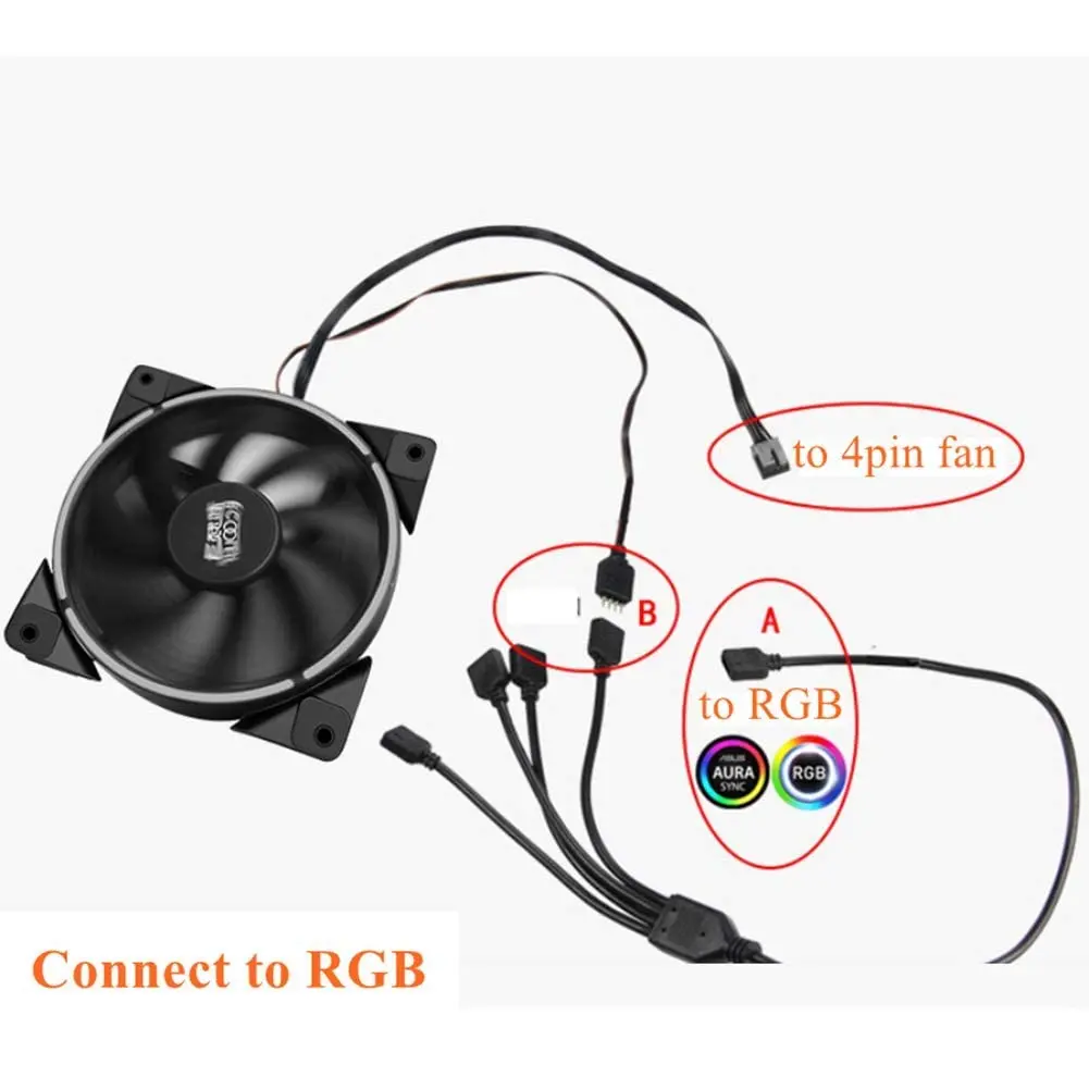 Yakuri 5V Argb 3-Pin Extension Cable 12inch | RGB Interface Extension for Motherboards - view 3