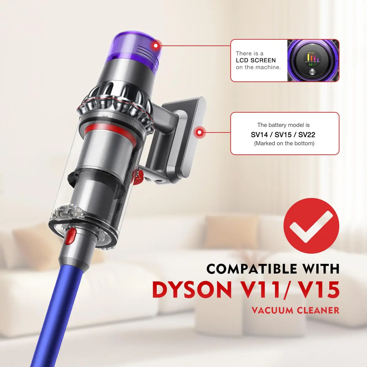 Kuflant Dust Bin Sealing Ring Assembly for Dyson V11 V15 SV14 SV15 SV22 Vacuum | Includes T8 Torx Screwdriver & Screw - view 3