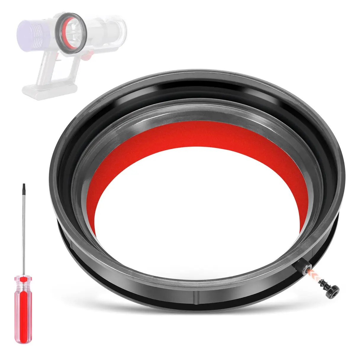 Kuflant Dust Bin Sealing Ring Compatible with Dyson Cyclone V10 SV12 | Durable, High-Quality Replacement - main product image
