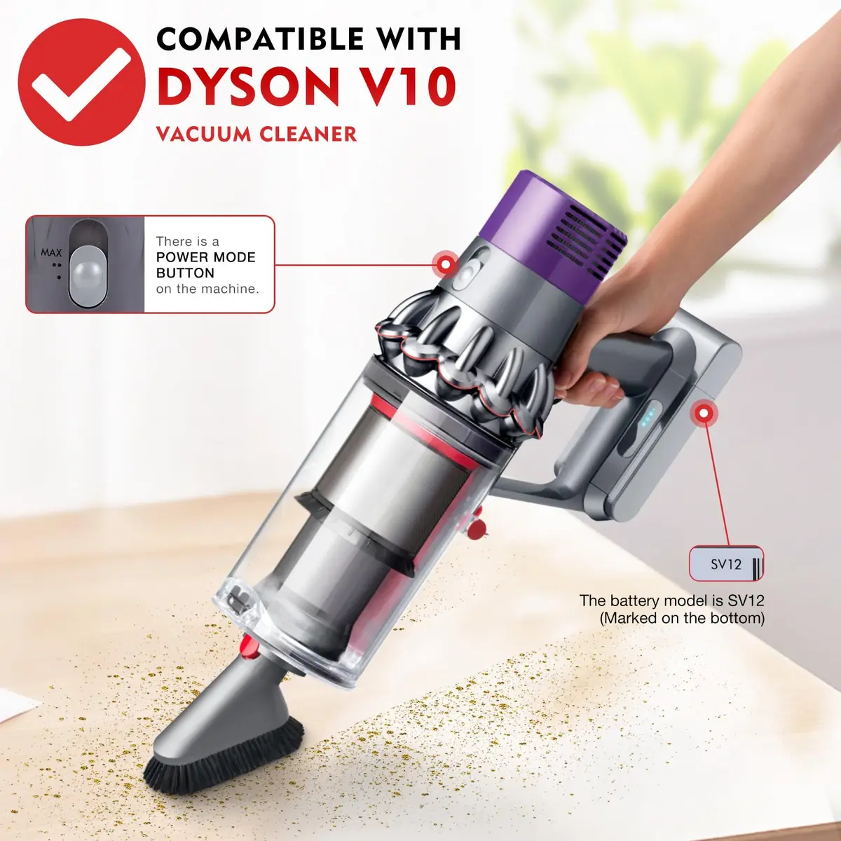 Kuflant Dust Bin Sealing Ring Compatible with Dyson Cyclone V10 SV12 | Durable, High-Quality Replacement - view 3