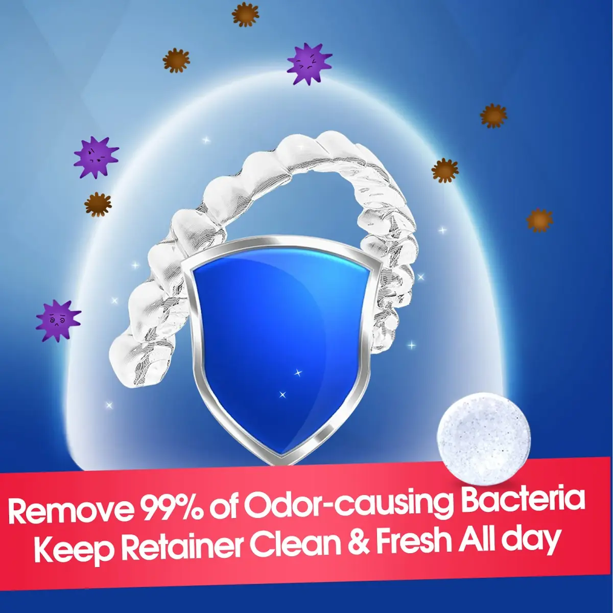 YKL Retainer & Denture Cleaner Tablets 36 Count (Pack of 1) | Cleans Dental Appliances with Mint Flavor - view 5