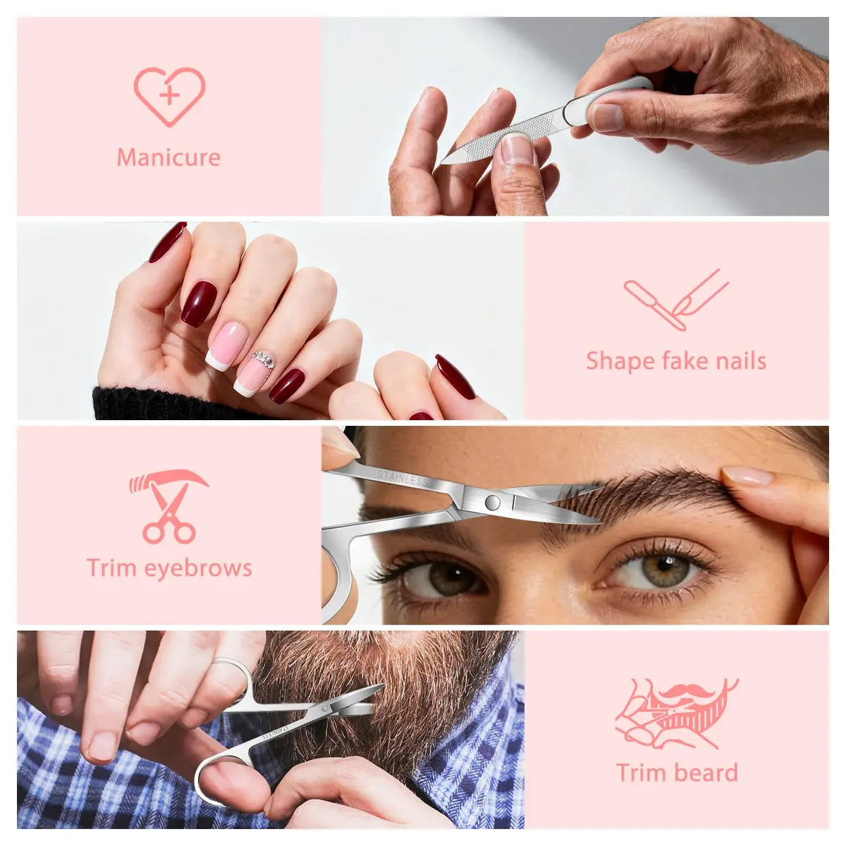 MORGLES Tweezers Set for Men 9 Pcs Nail Clipper Kit with Case for Grooming | Stainless Steel, Travel-Ready - view 6