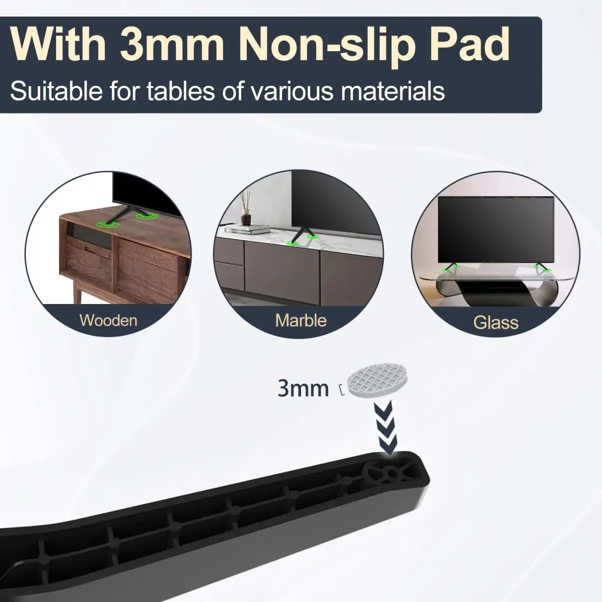 Maozhren Replacement TV Stand Legs for LG 49-55 Inch TVs | Includes Screws & Instructions - view 6