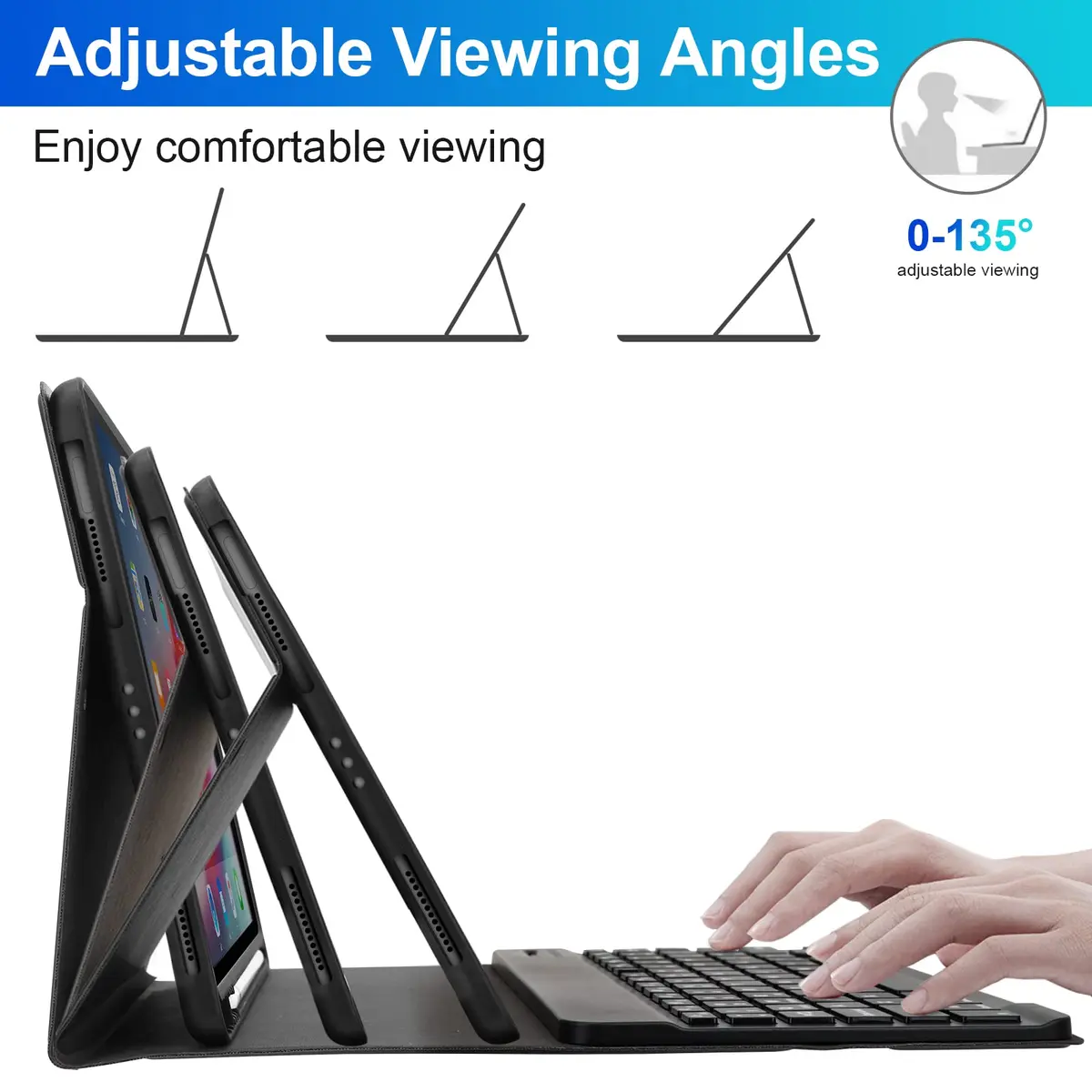LAMA Keyboard Case for iPad (A16) 11th Gen 2025 /10th Gen 2022 | Magnetic Keyboard with Pencil Holder - view 5