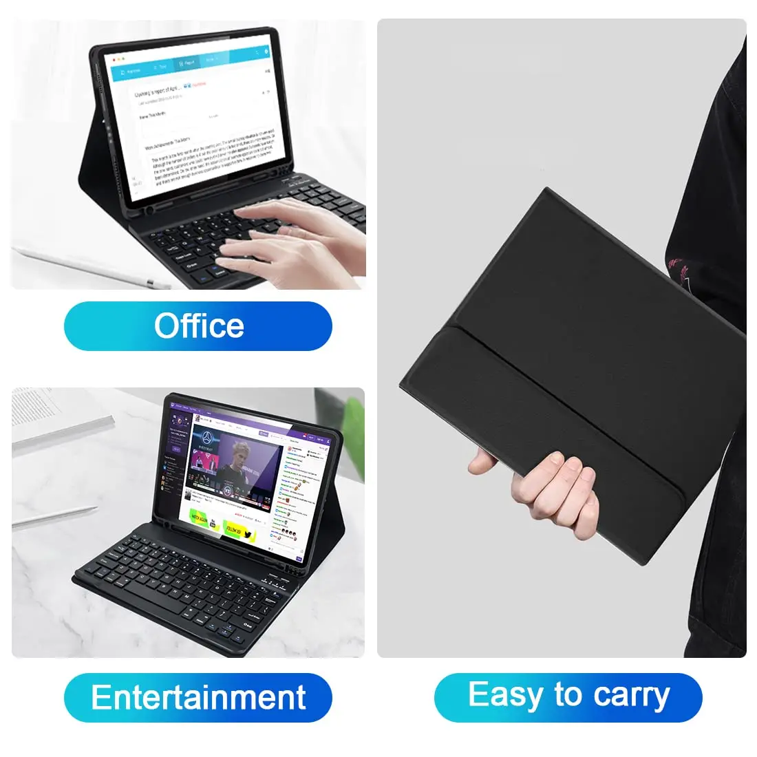 LAMA Keyboard Case for iPad (A16) 11th Gen 2025 /10th Gen 2022 | Magnetic Keyboard with Pencil Holder - view 7