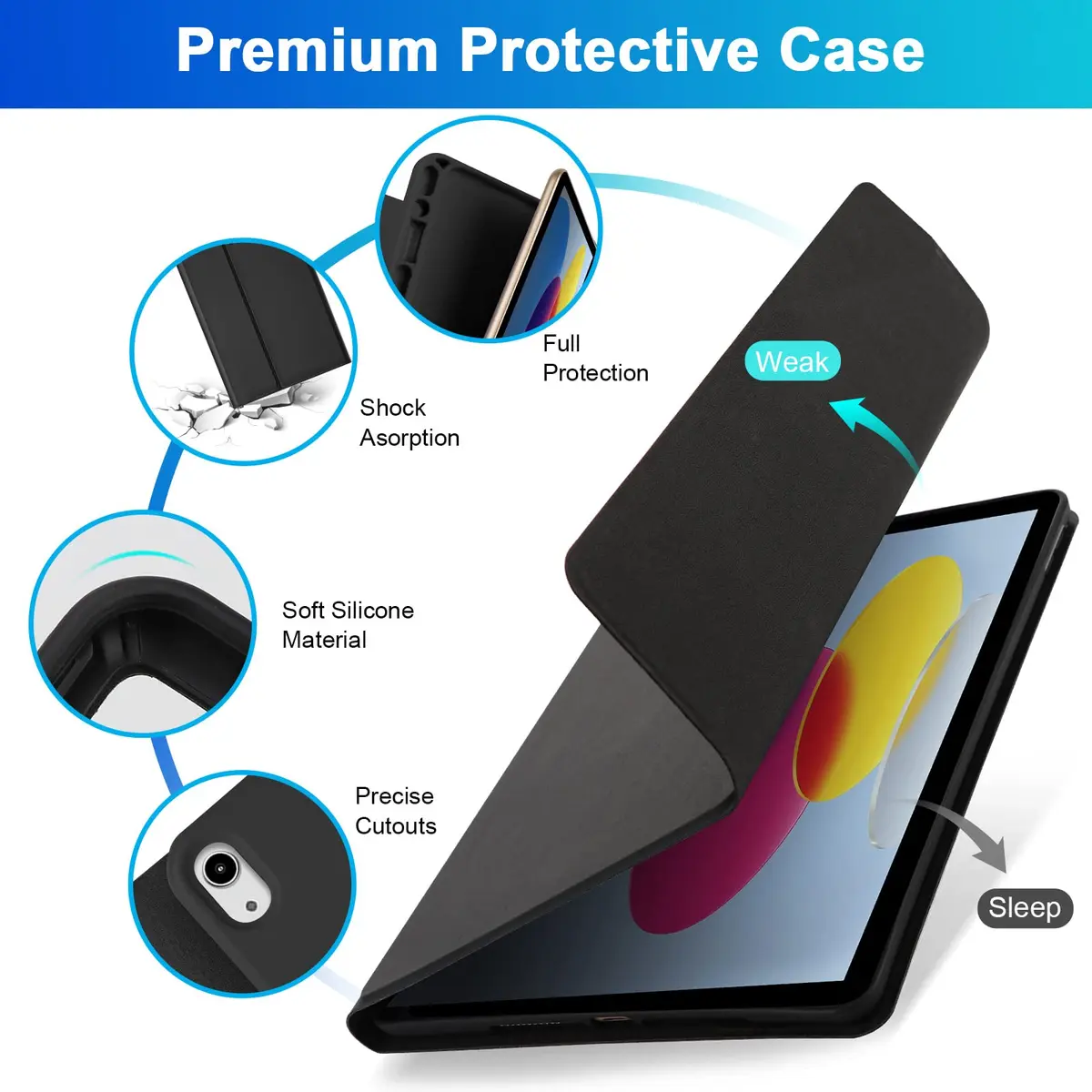 LAMA Keyboard Case for iPad (A16) 11th Gen 2025 /10th Gen 2022 | Magnetic Keyboard with Pencil Holder - view 3