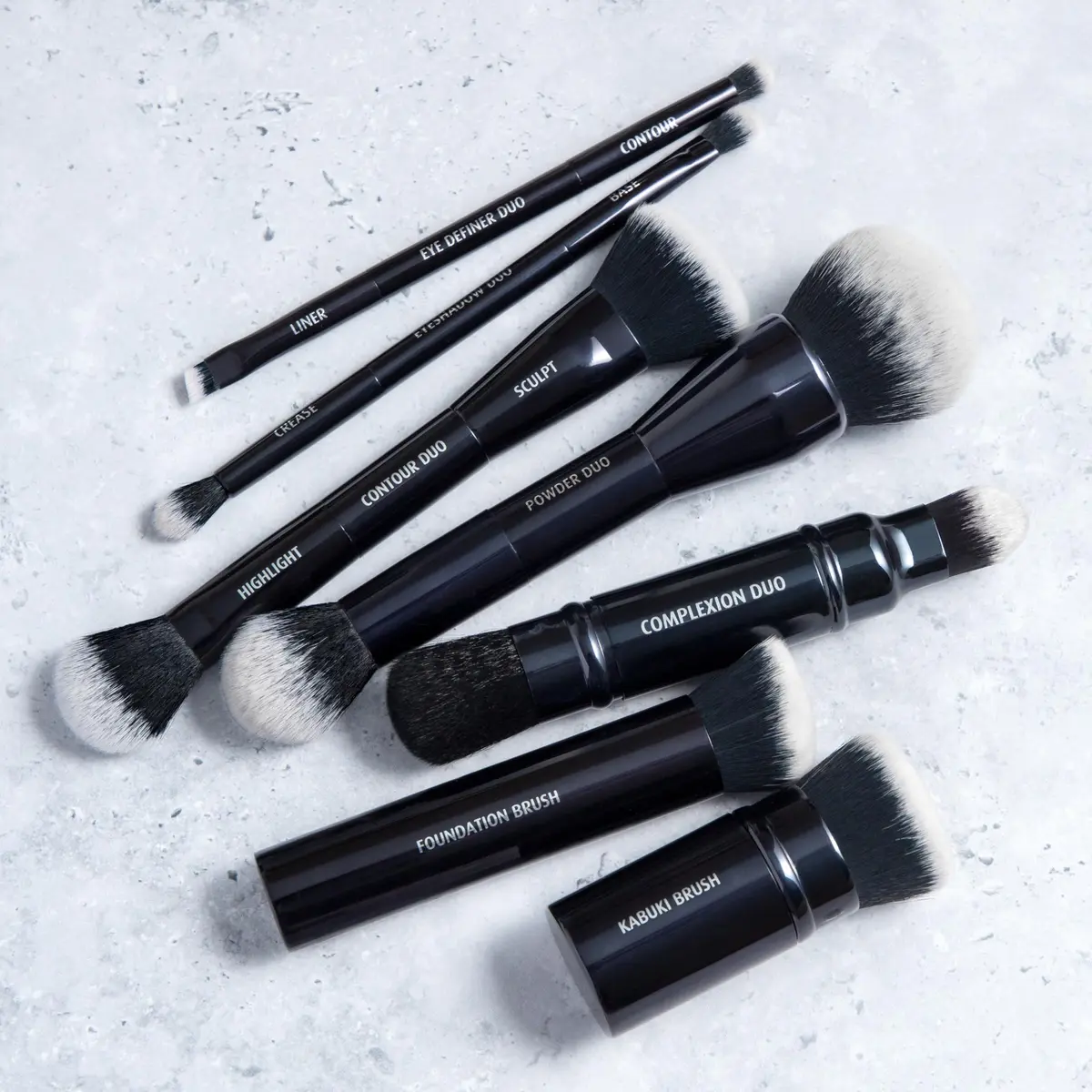 Lune+Aster Eyeshadow Duo Brush | Vegan Bristles, Dual-Ended, Aluminum Handle - view 5