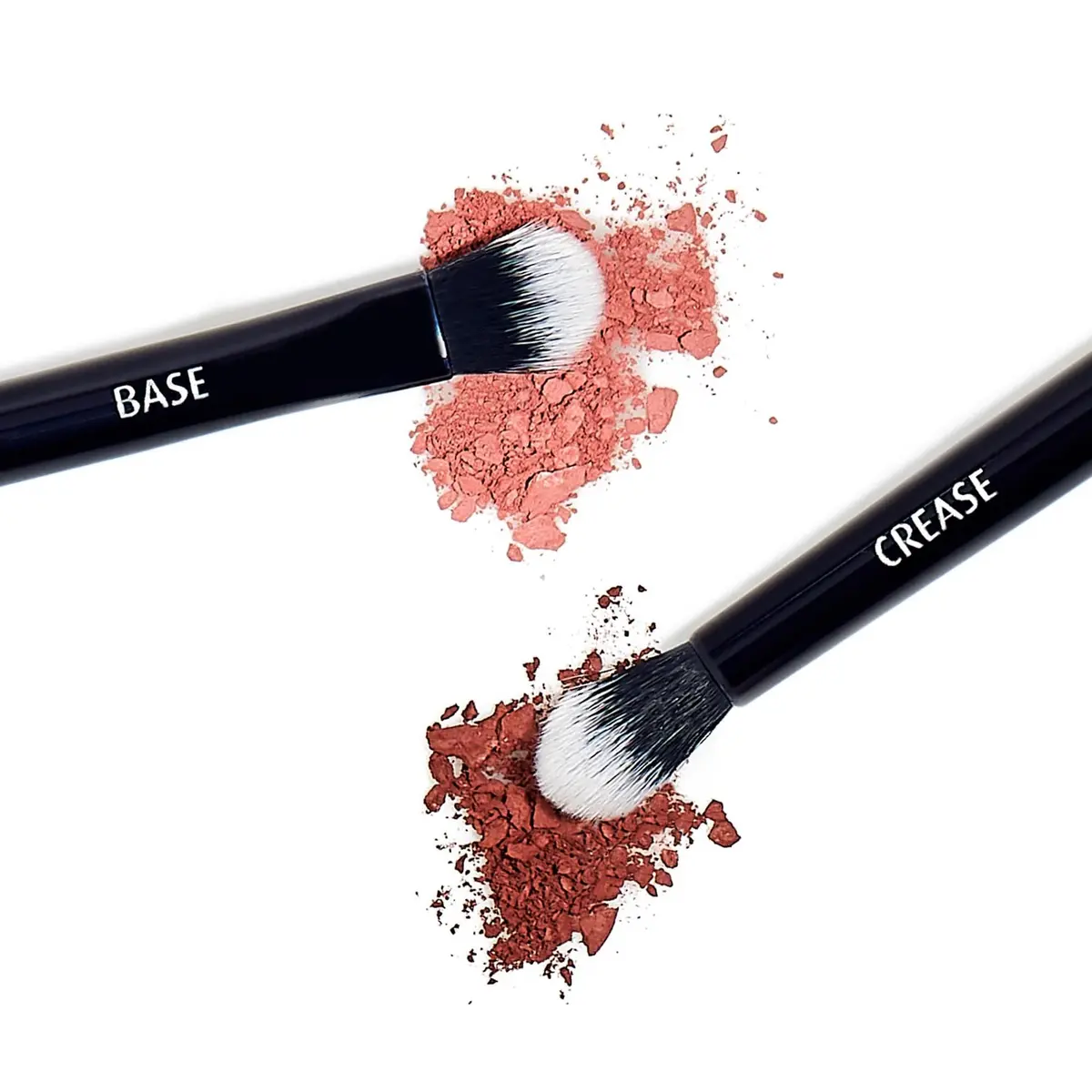 Lune+Aster Eyeshadow Duo Brush | Vegan Bristles, Dual-Ended, Aluminum Handle - view 2