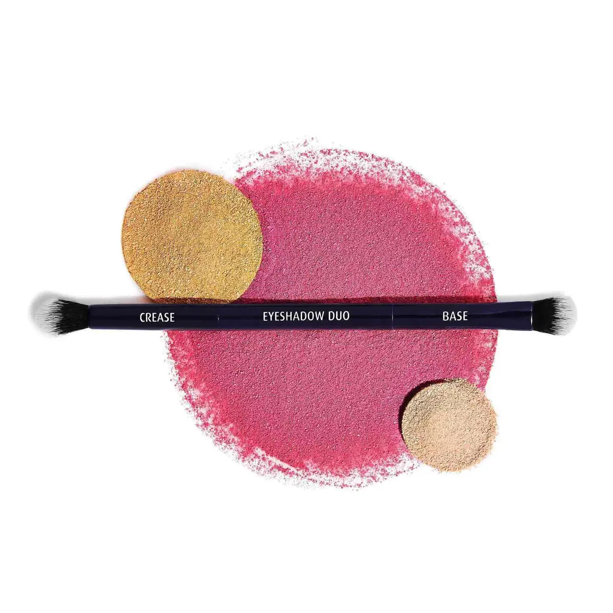 Lune+Aster Eyeshadow Duo Brush | Vegan Bristles, Dual-Ended, Aluminum Handle - view 3