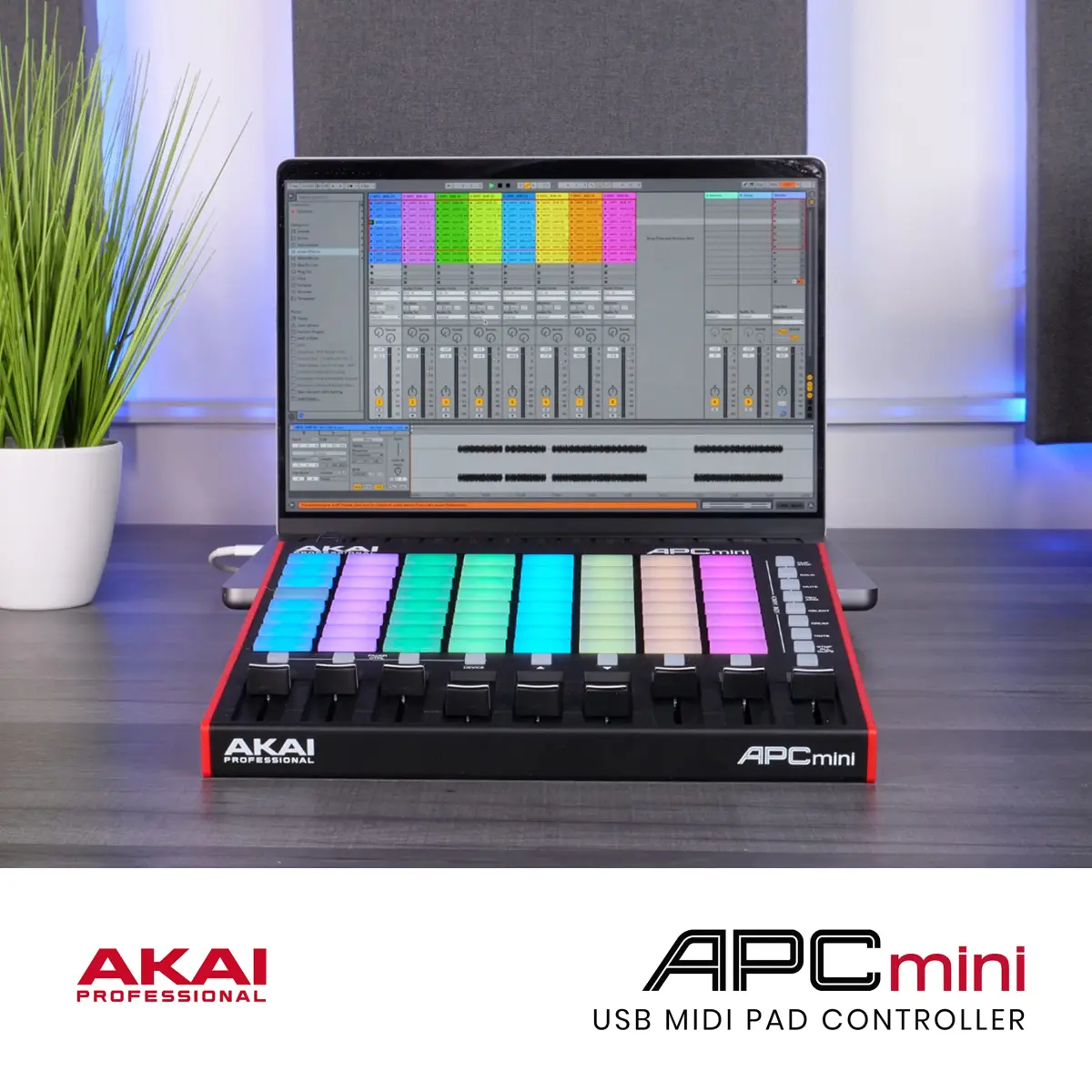Akai Professional APC Mini MK2 USB MIDI Pad Controller | 64 RGB Pads, 9 Faders, Ableton Live Lite Included - view 7
