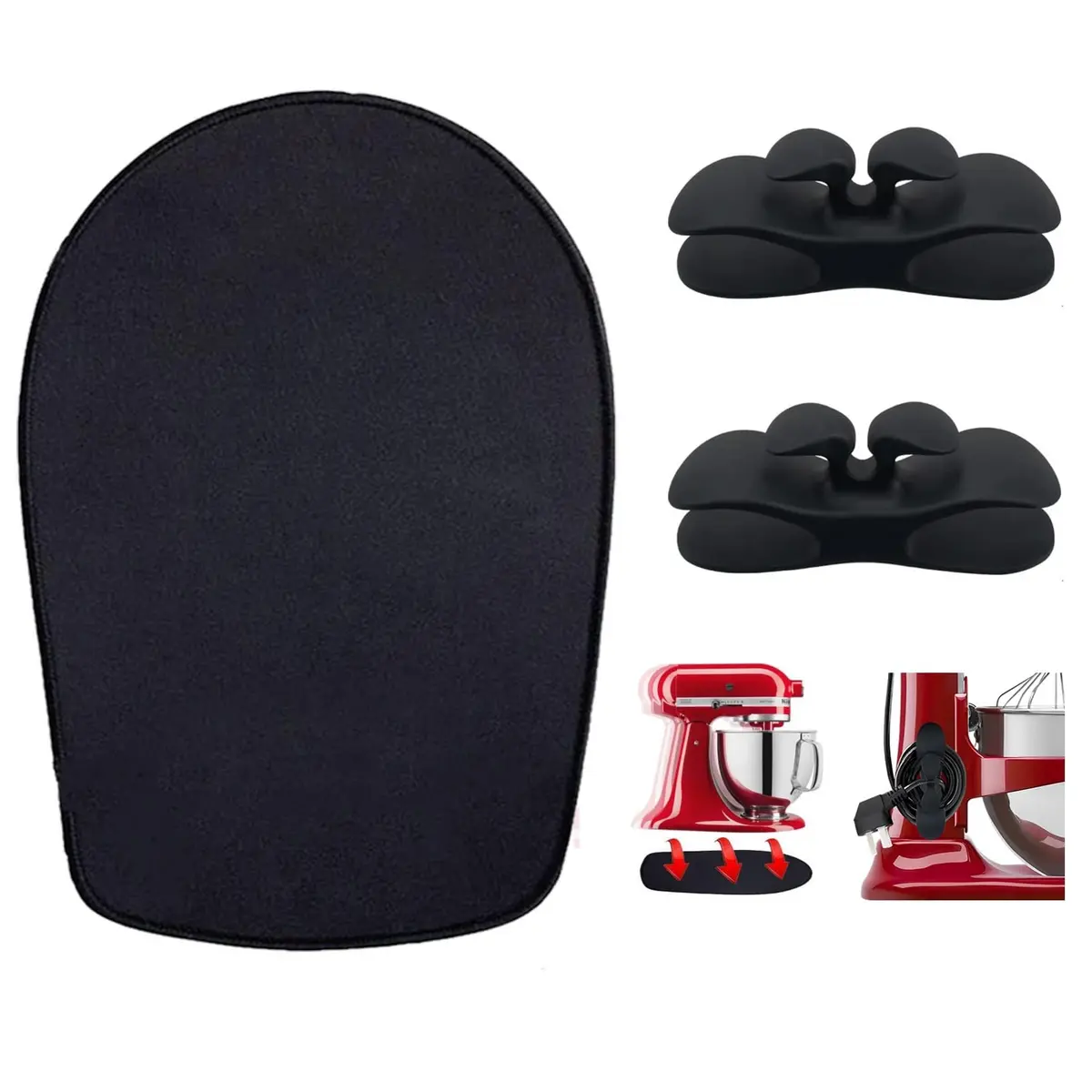 Oudizz Sliding Mats for Kitchen aid Head Stand Mixer 4.5-5 Qt | Protect & Move Heavy Appliances - main product image