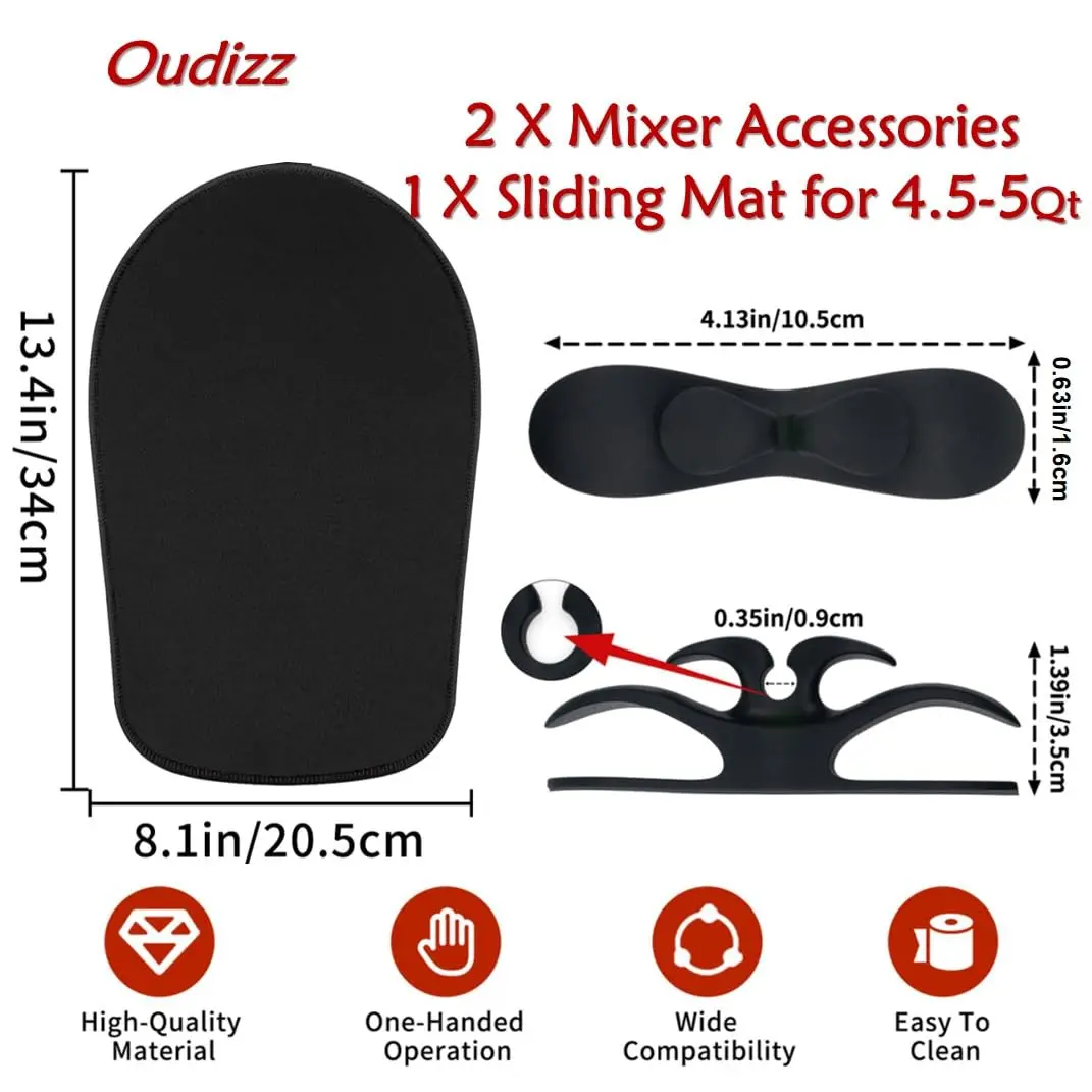 Oudizz Sliding Mats for Kitchen aid Head Stand Mixer 4.5-5 Qt | Protect & Move Heavy Appliances - view 3