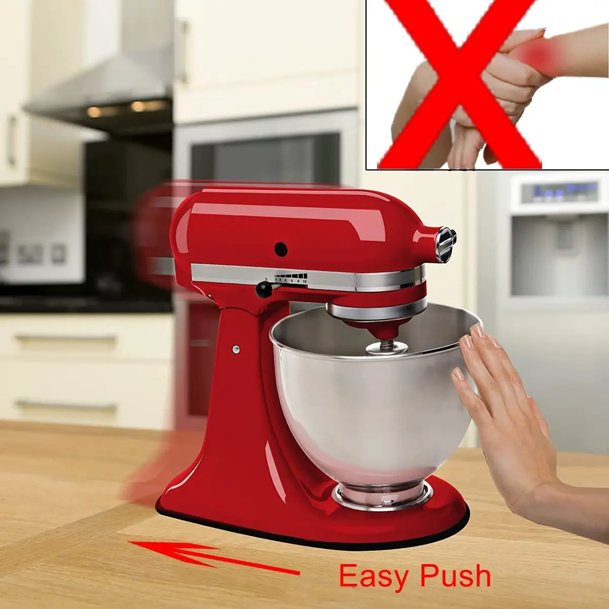 Oudizz Sliding Mats for Kitchen aid Head Stand Mixer 4.5-5 Qt | Protect & Move Heavy Appliances - view 4