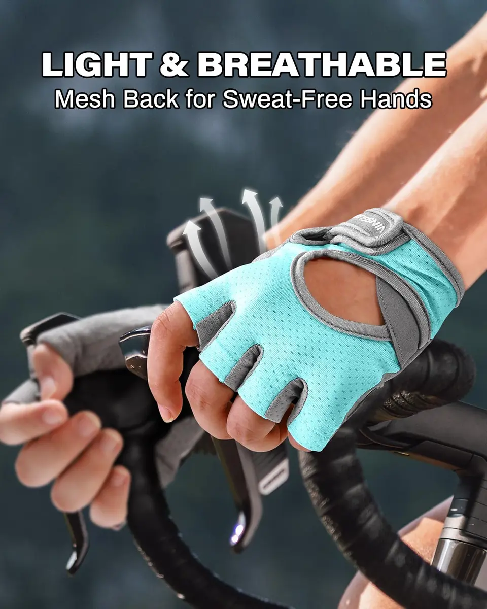 VINSGUIR Workout Gloves for Women and Men | Breathable & Padded Weight Lifting Gloves - view 7