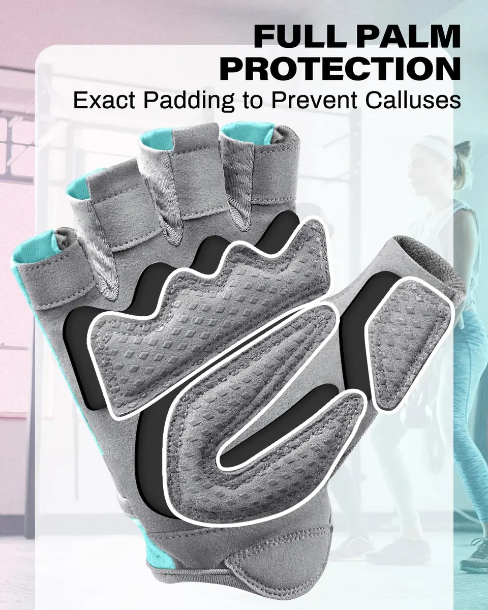 VINSGUIR Workout Gloves for Women and Men | Breathable & Padded Weight Lifting Gloves - view 2