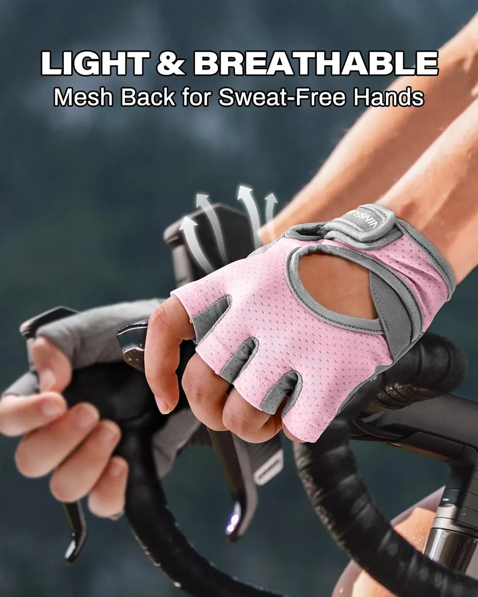 VINSGUIR Workout Gloves for Women and Men | Breathable & Padded Weight Lifting Gloves - view 8