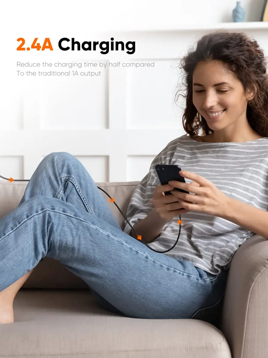 CableCreation USB C to Micro USB Cable, 480Mbps Data, OTG Cord, 1M | Braided, Fast Charging - view 4