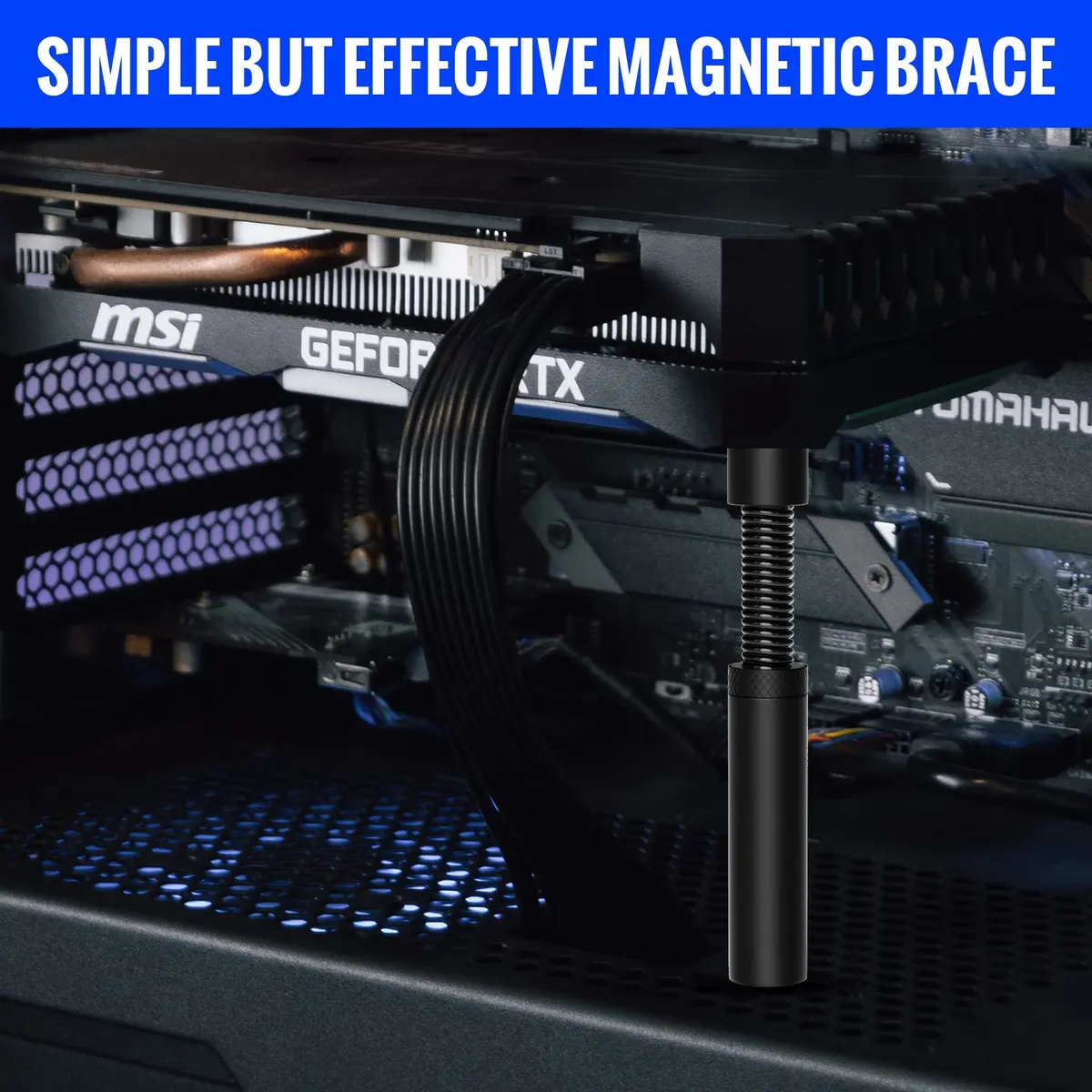 Aivalas GPU Support Bracket Black | Adjustable Anti Sag Video Card Holder for Universal Graphics Card - view 6