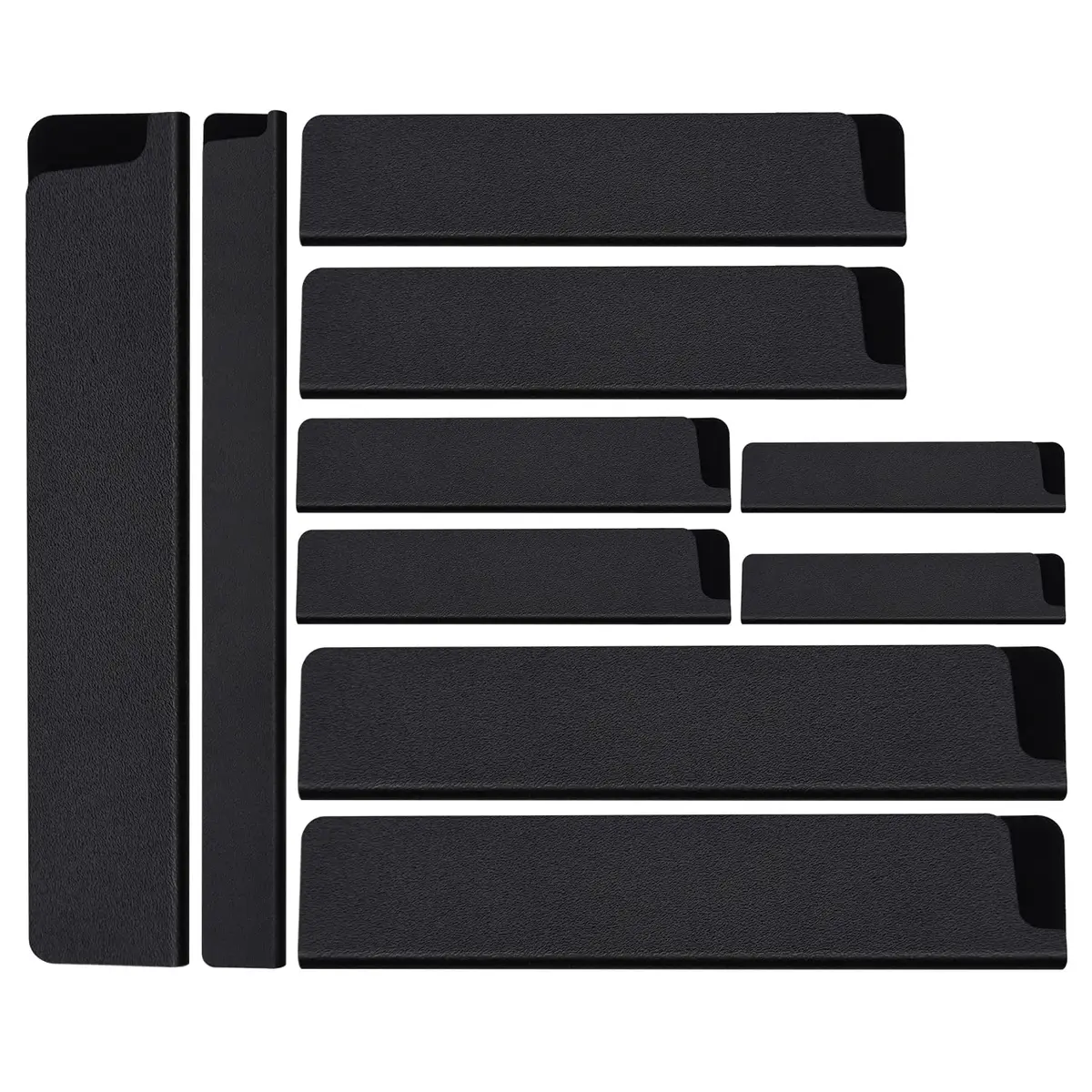 DkOvn Universal Knife Edge Guards Set, 10-Piece Black ABS Plastic Sheath | Protects Blades in Drawers - main product image