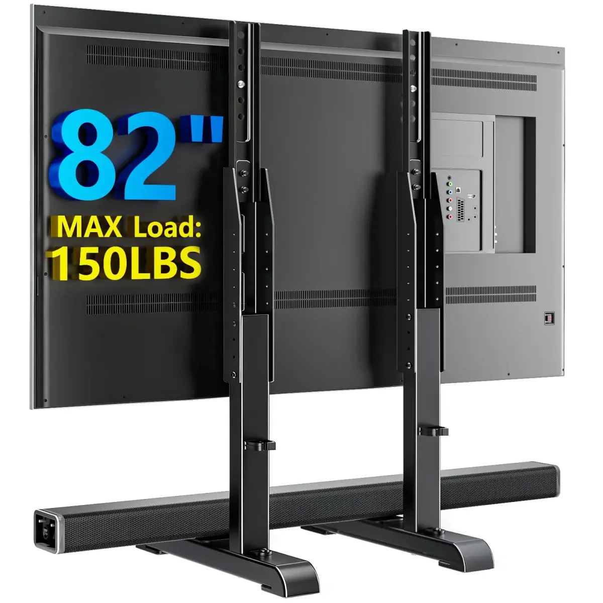 AX WABER Universal TV Stand for 24-80 Inch TVs | 7-Level Height Adjustable Tabletop Mount - main product image
