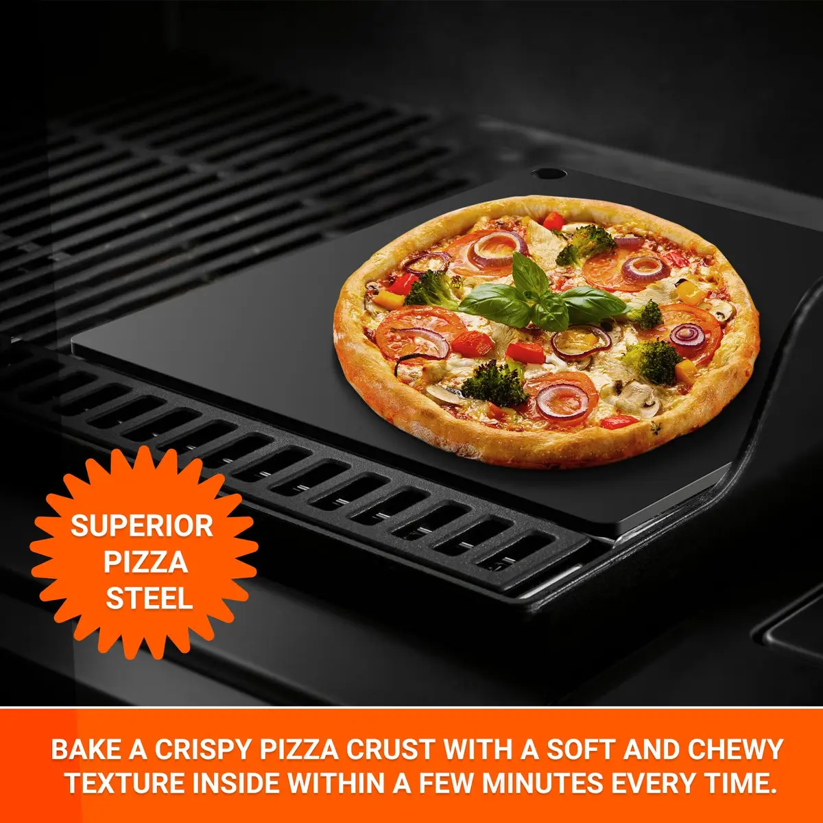 Onlyfire 16"x14" Pizza Steel Baking Sheet for Oven BBQ Grill – Crispy Crust - view 3