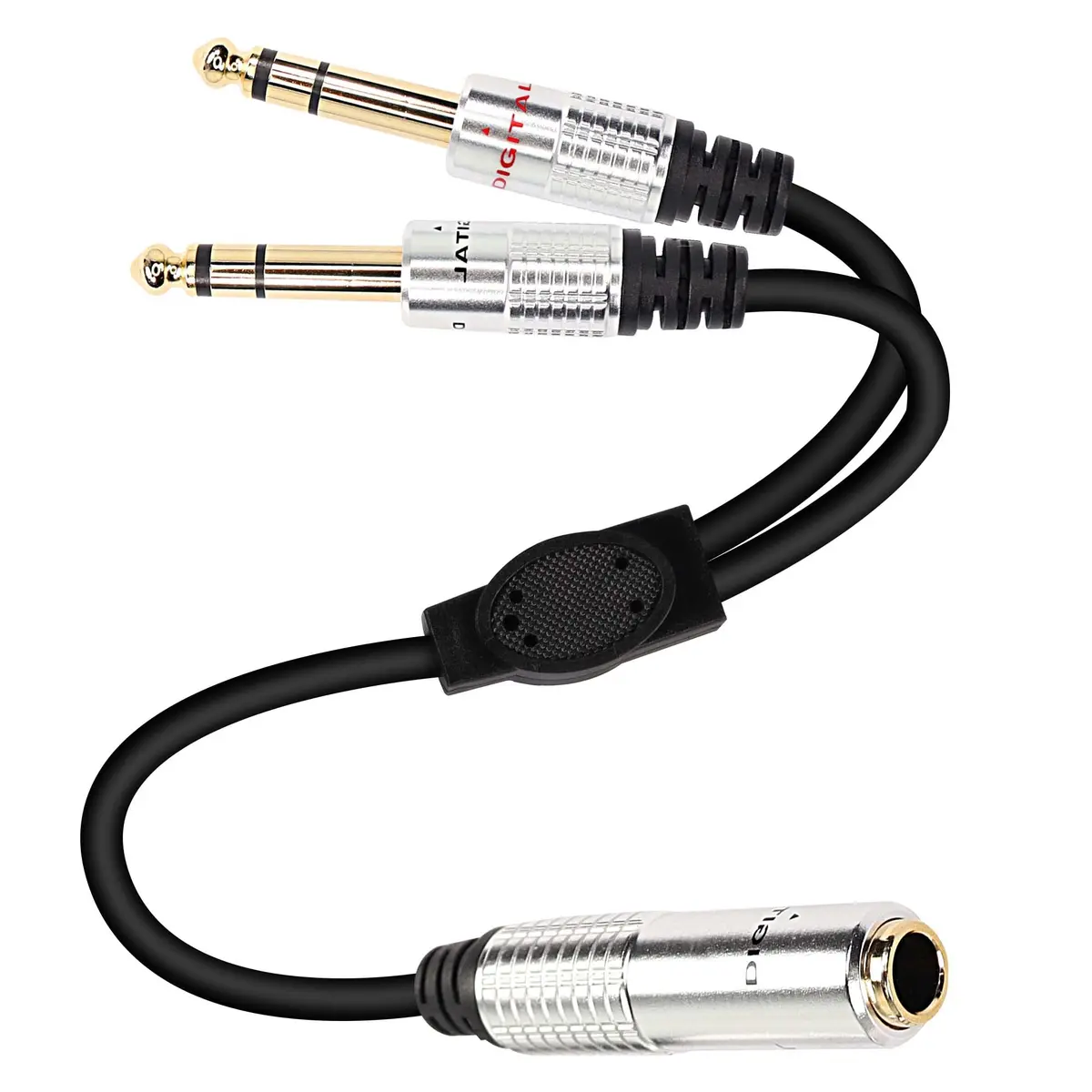 XMSJSIY 6.35mm 1/4TRS Headphone Splitter Cable 50cm | Clear Sound for Professional & Home Audio - main product image