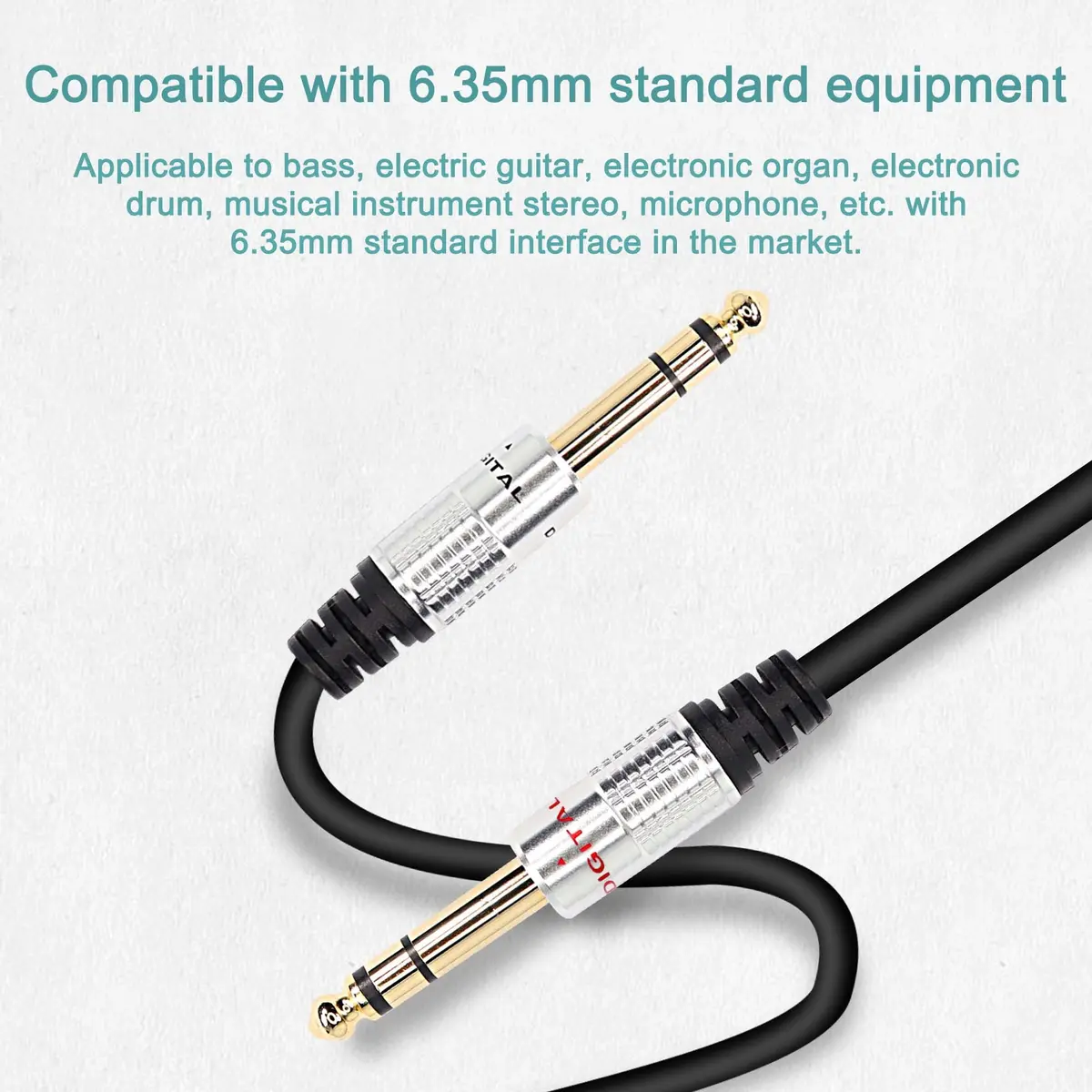 XMSJSIY 6.35mm 1/4TRS Headphone Splitter Cable 50cm | Clear Sound for Professional & Home Audio - view 4