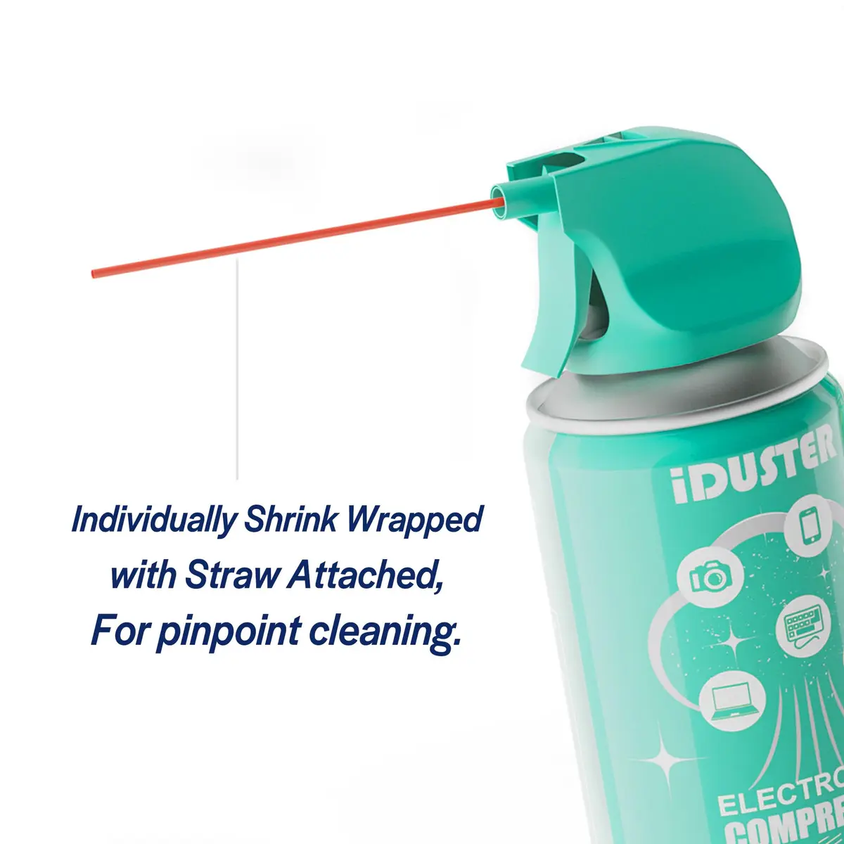 iDuster Compressed Air Duster for Electronics - 2x 3.5oz Cans | Powerful Dust Removal for Keyboards & PCs - view 7