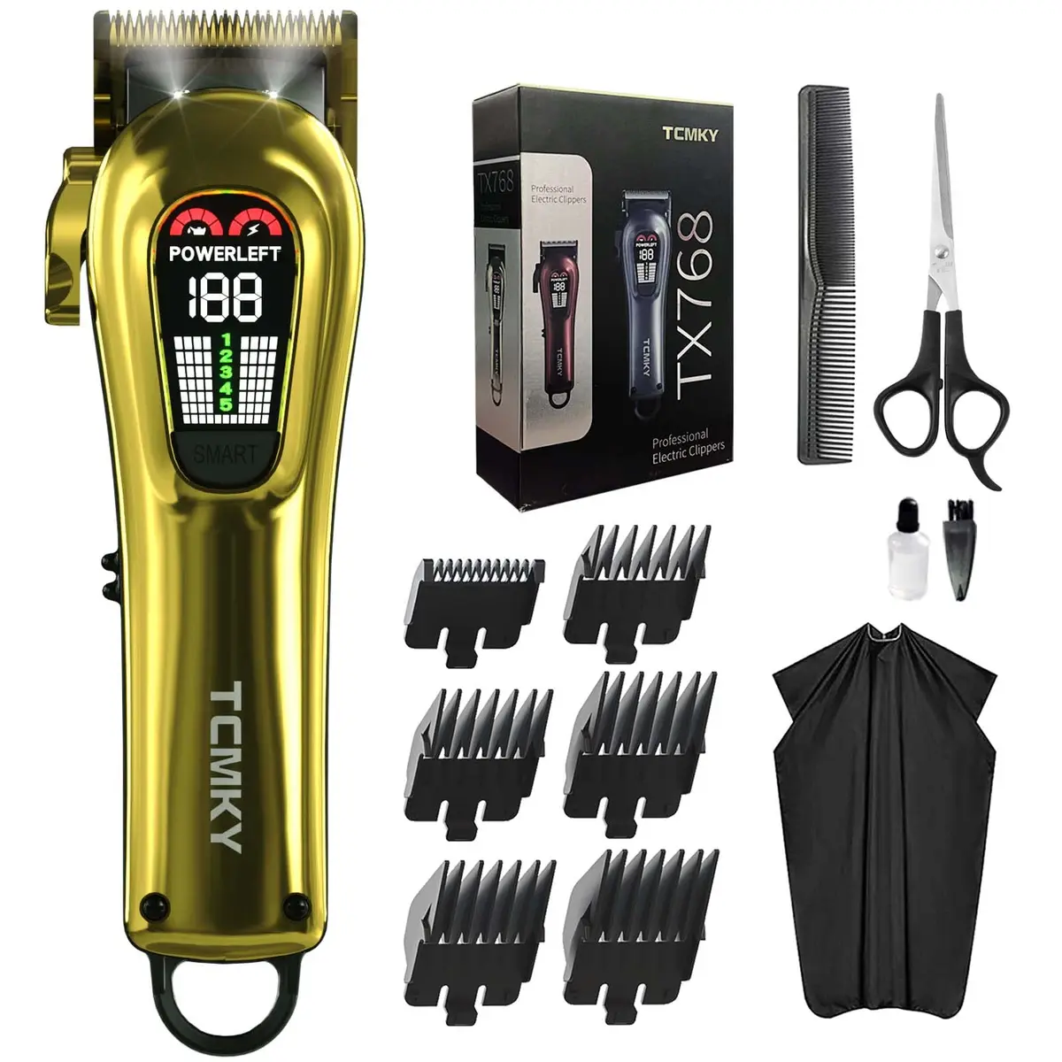 TCMKY Hair Clipper for Men Rechargeable & Corded | Powerful Steel Blade, LED Display, Low Noise (70-120 chars) - main product image