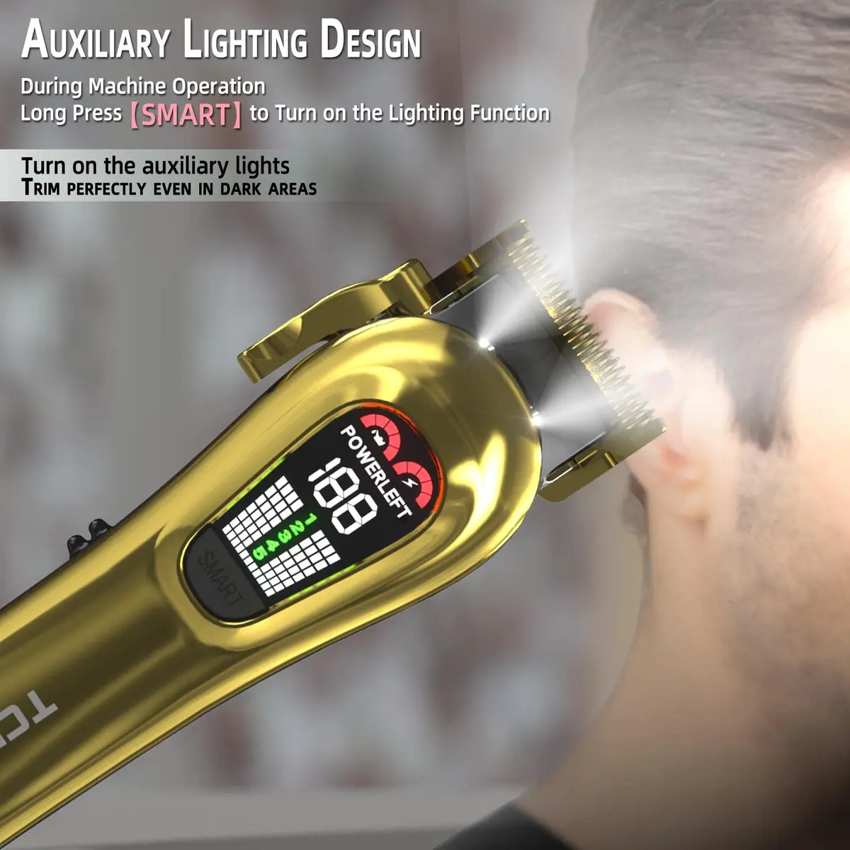 TCMKY Hair Clipper for Men Rechargeable & Corded | Powerful Steel Blade, LED Display, Low Noise (70-120 chars) - view 2